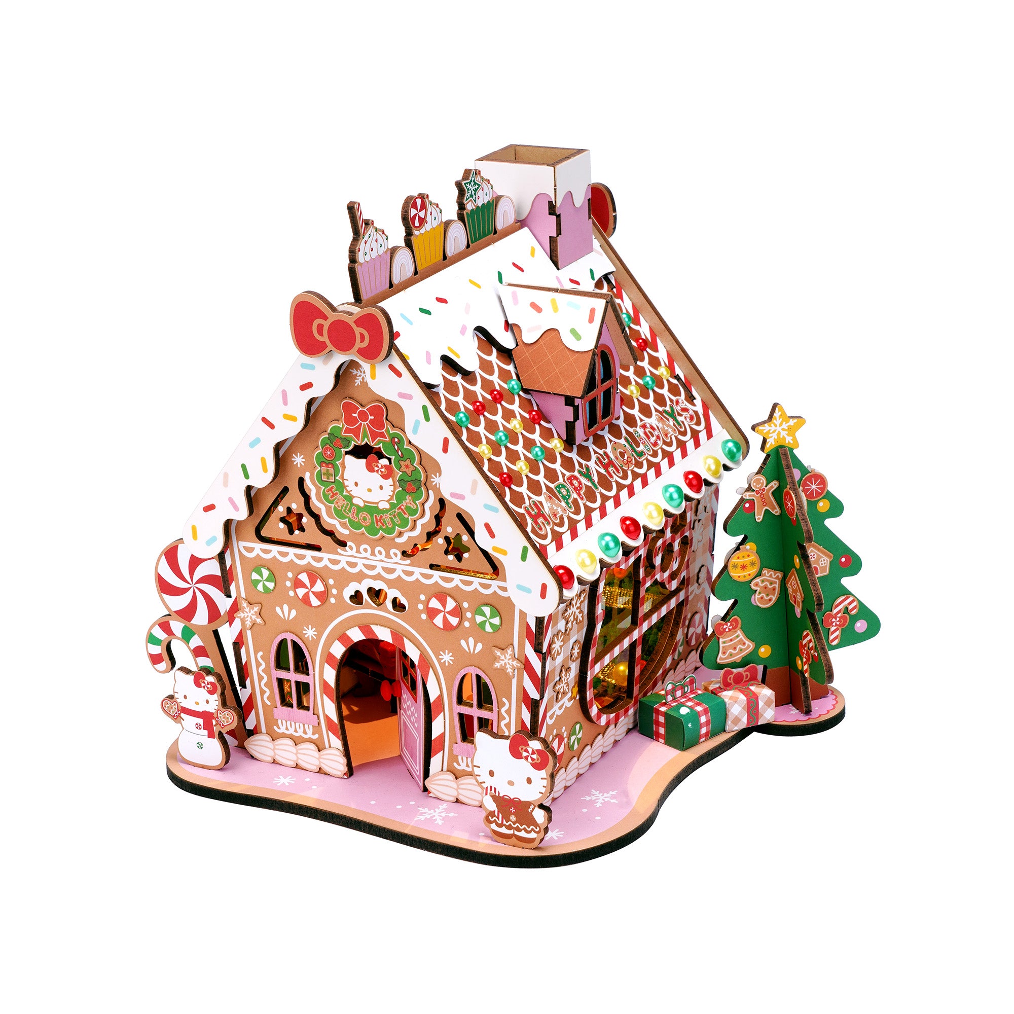 Hands Craft 3D DIY Miniatures Wooden Puzzle | Hello Kitty® Gingerbread House