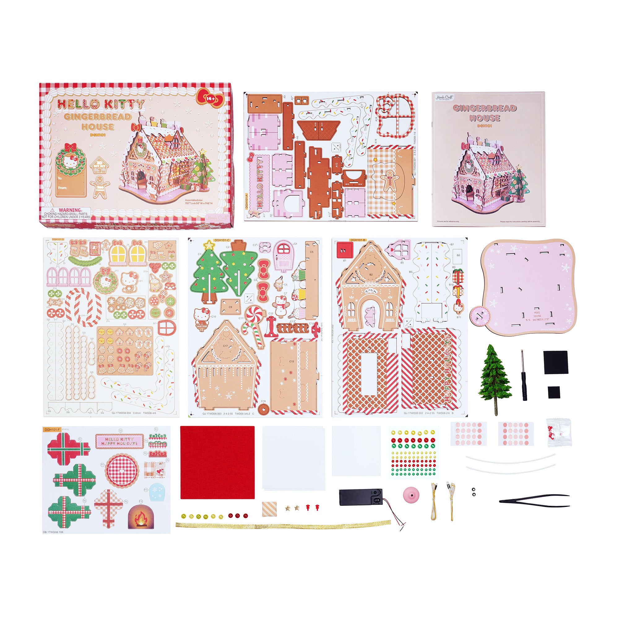 Hands Craft 3D DIY Miniatures Wooden Puzzle | Hello Kitty® Gingerbread House