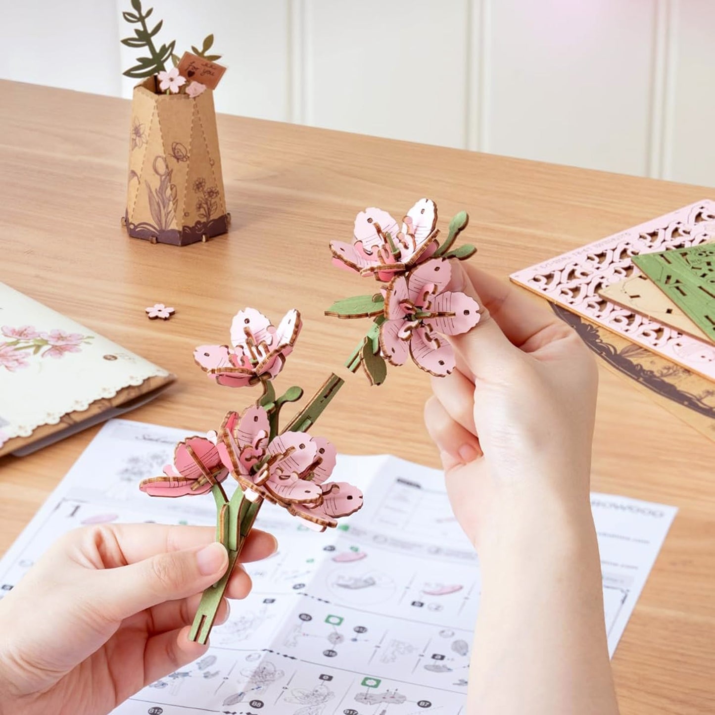 Hands Craft 3D Modern Wooden Puzzle | Sakura