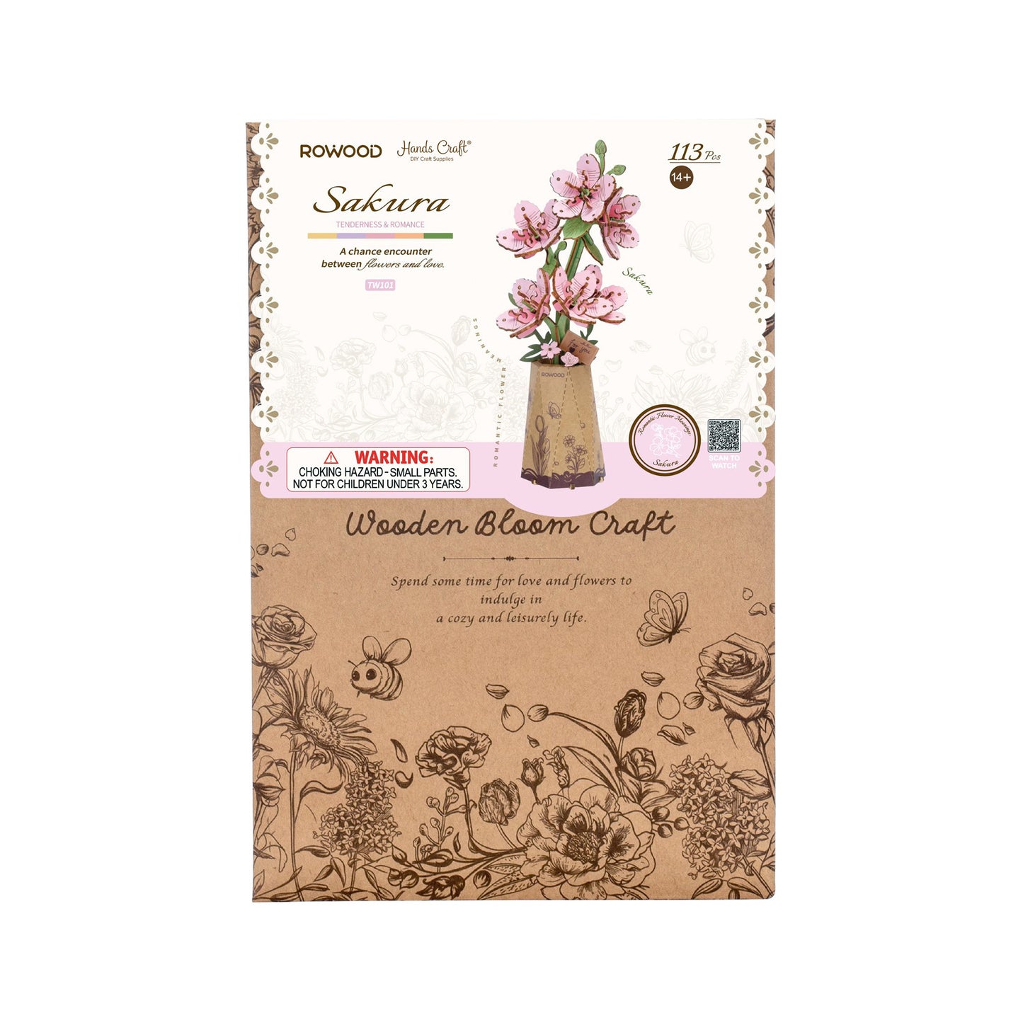 Hands Craft 3D Modern Wooden Puzzle | Sakura