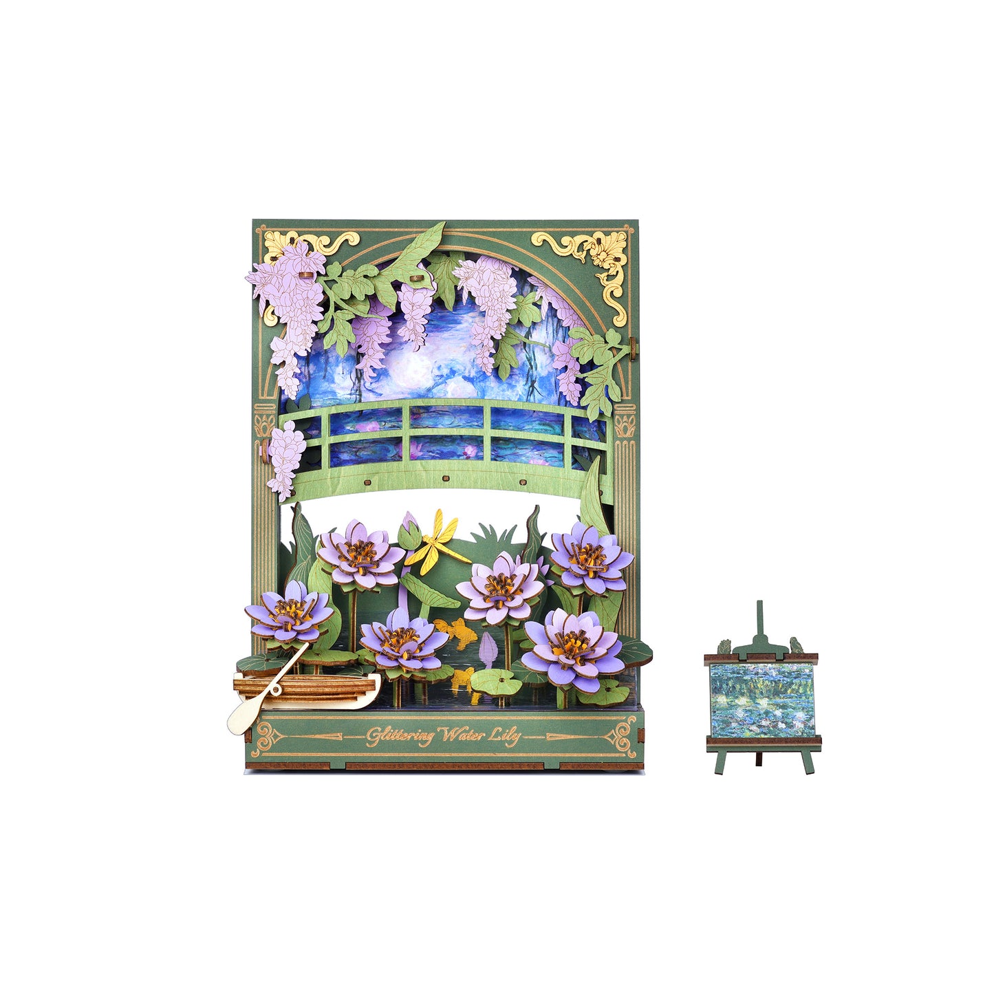 Hands Craft 3D Wooden Puzzle | Glittering Water Lily w/ LED Lights