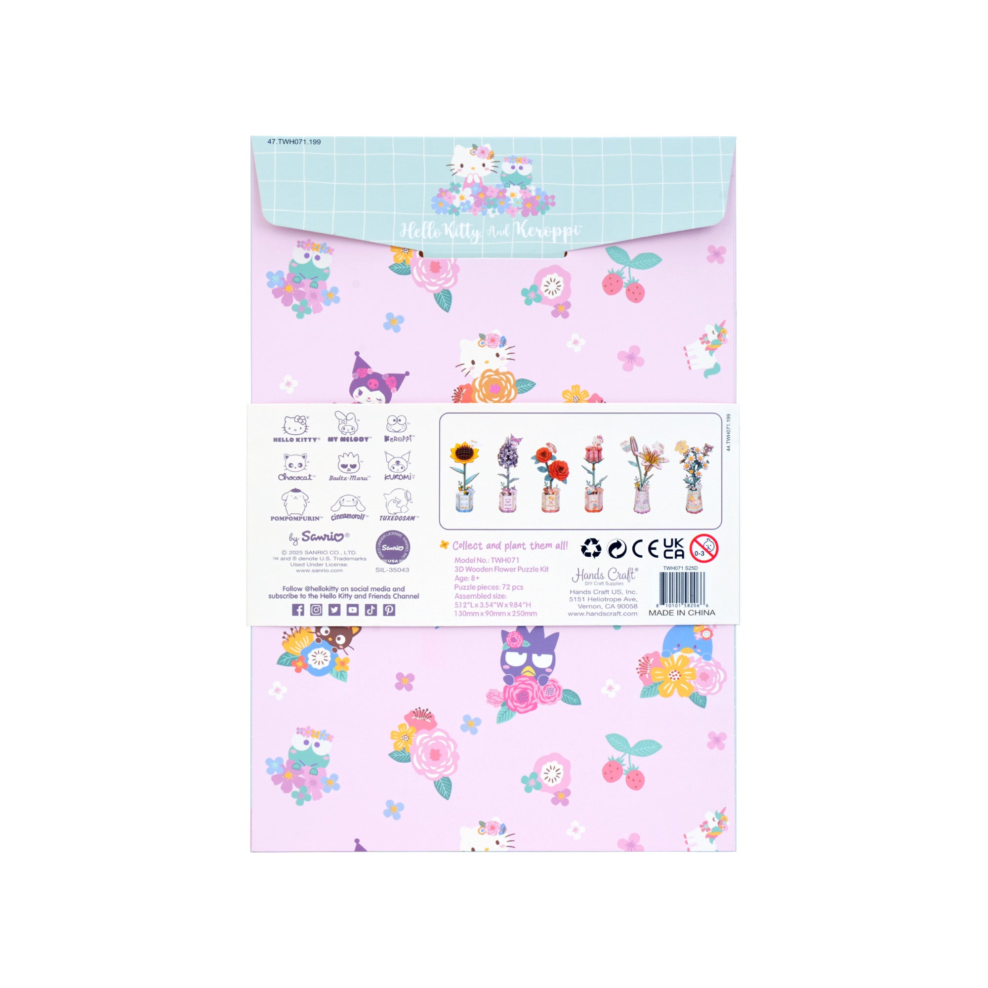 Hands Craft 3D Wooden Puzzle | Hello Kitty® and Friends Keroppi and Hello Kitty Lily