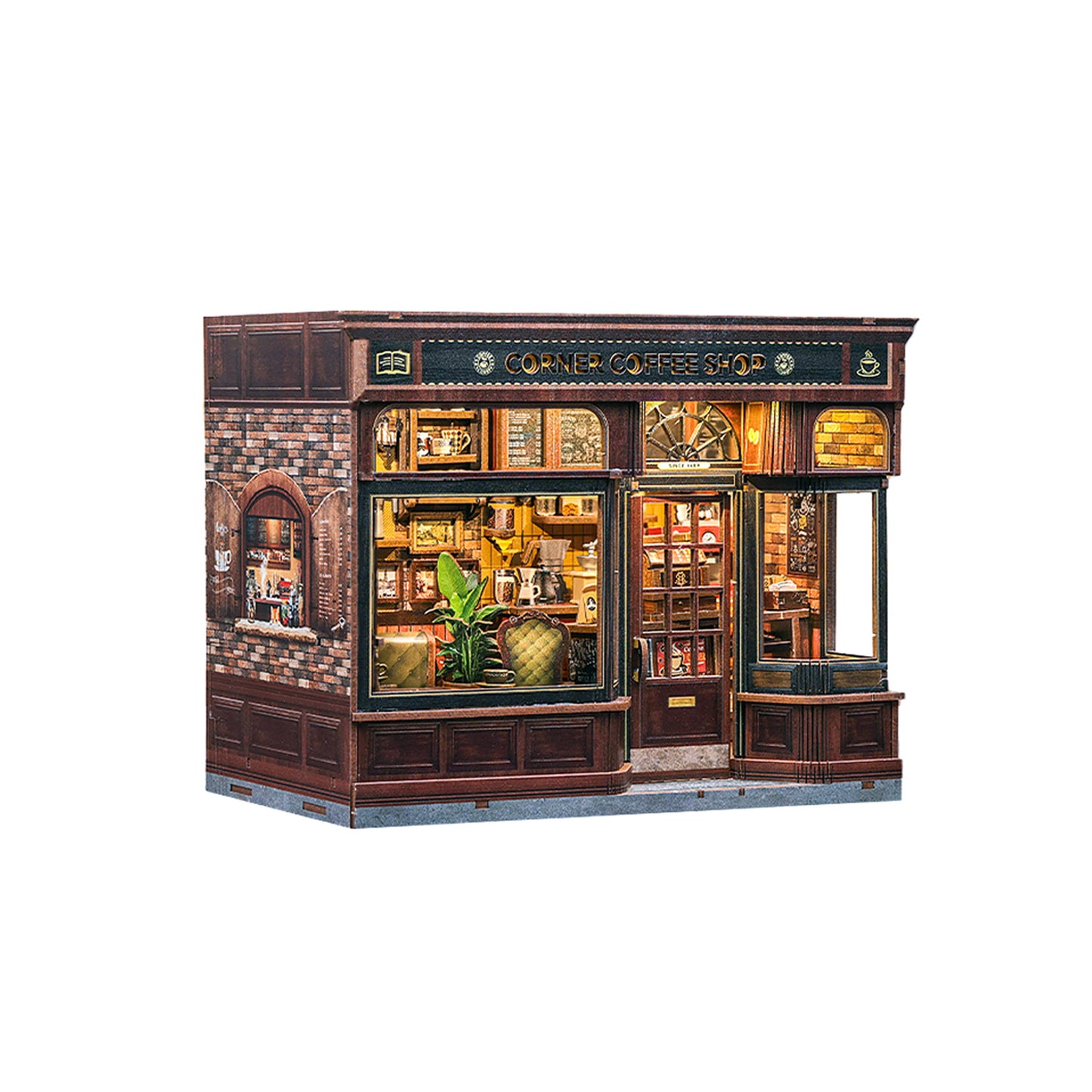 Hands Craft DIY Book Nook Kit | Corner Coffee Shop