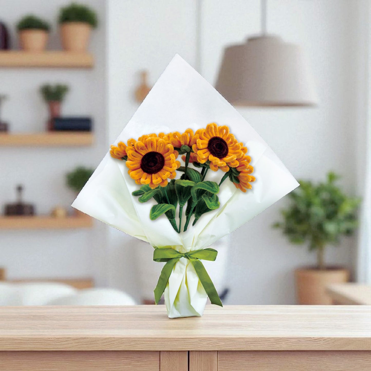 Hands Craft DIY Chenille Craft Kit | Sunflower Bouquet