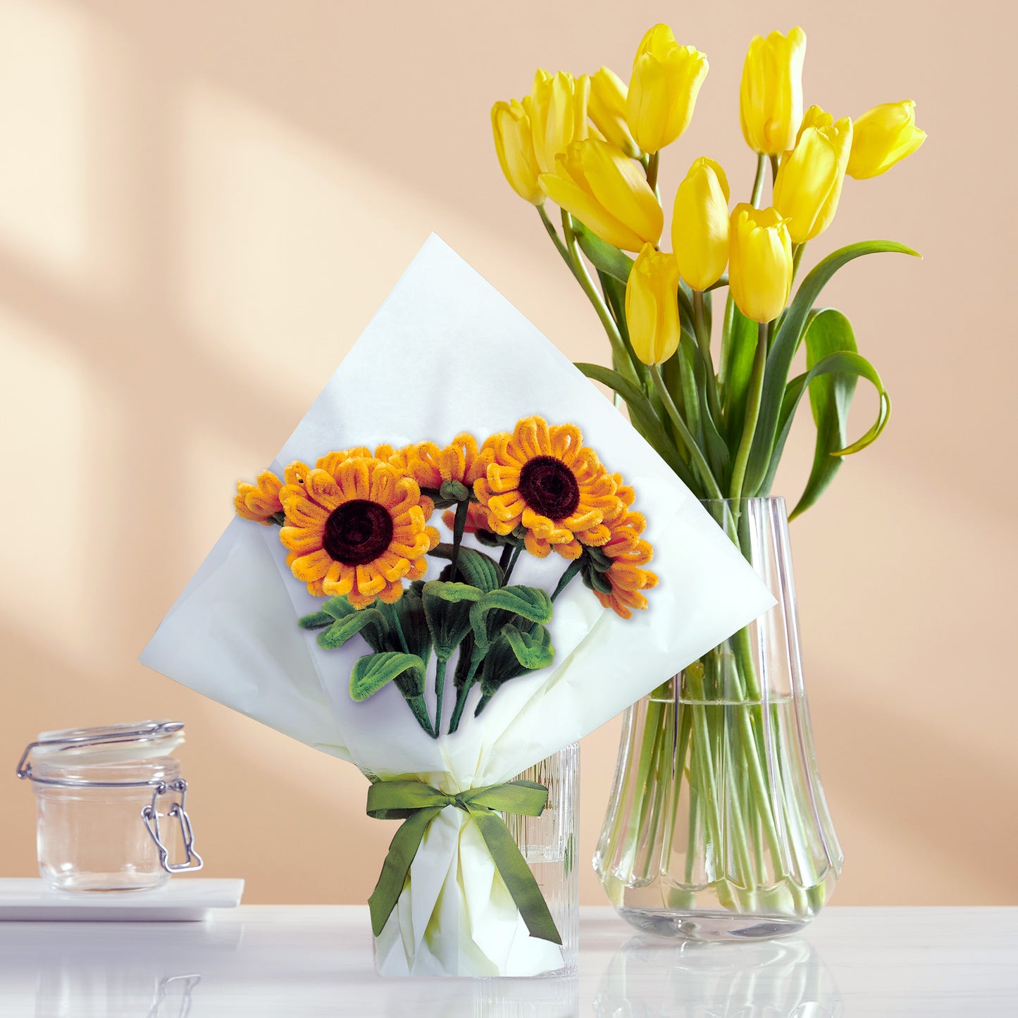 Hands Craft DIY Chenille Craft Kit | Sunflower Bouquet