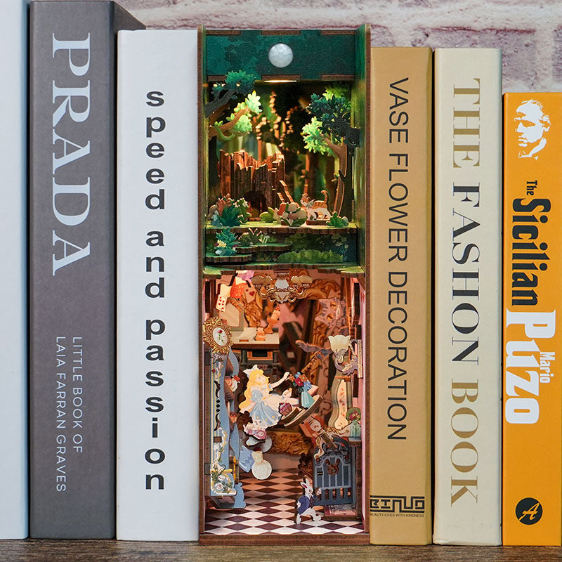 Hands Craft DIY Miniature Book Nook Kit | Alice's Adventure