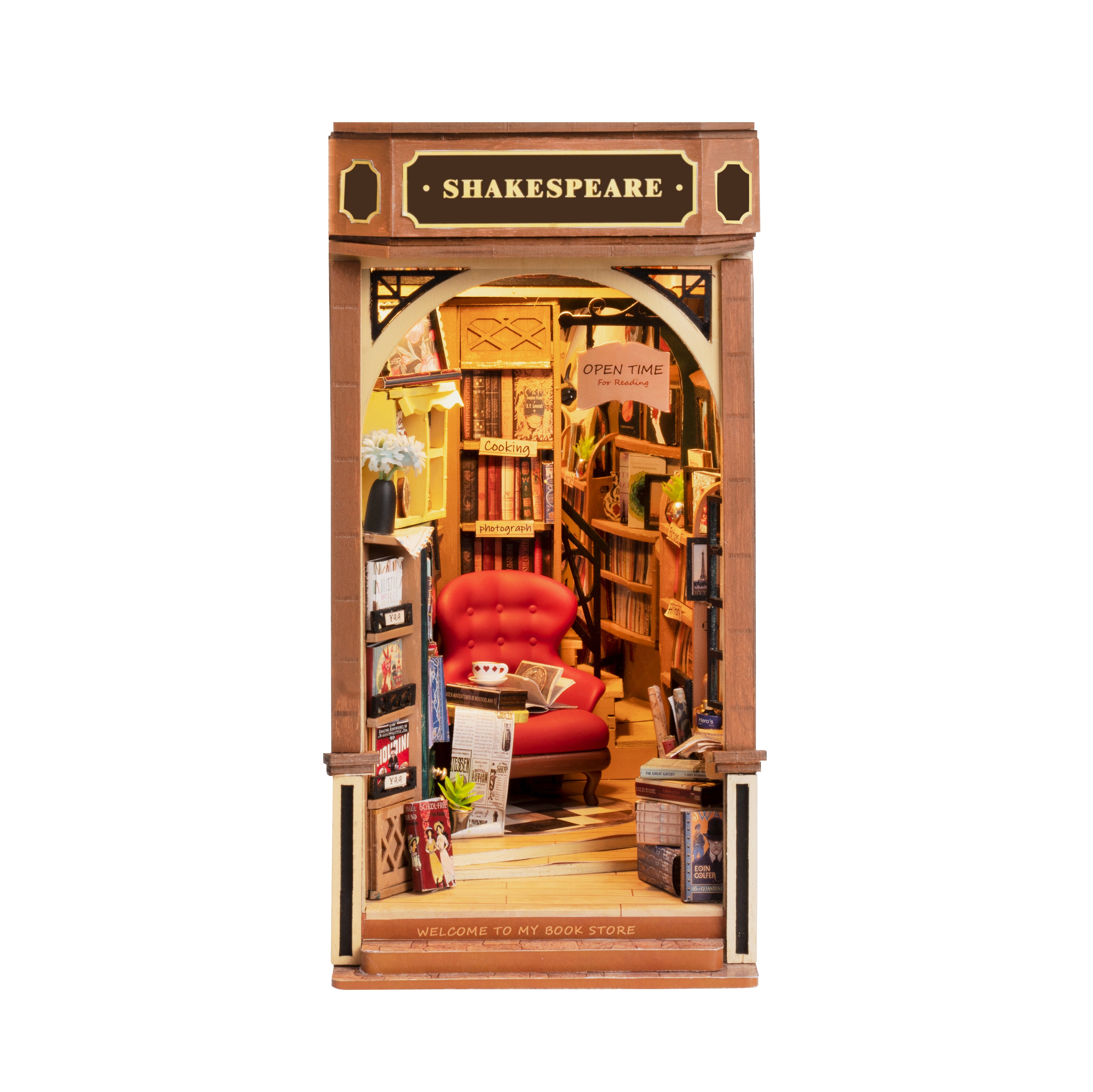 Hands Craft DIY Miniature Book Nook Kit | Bookstore