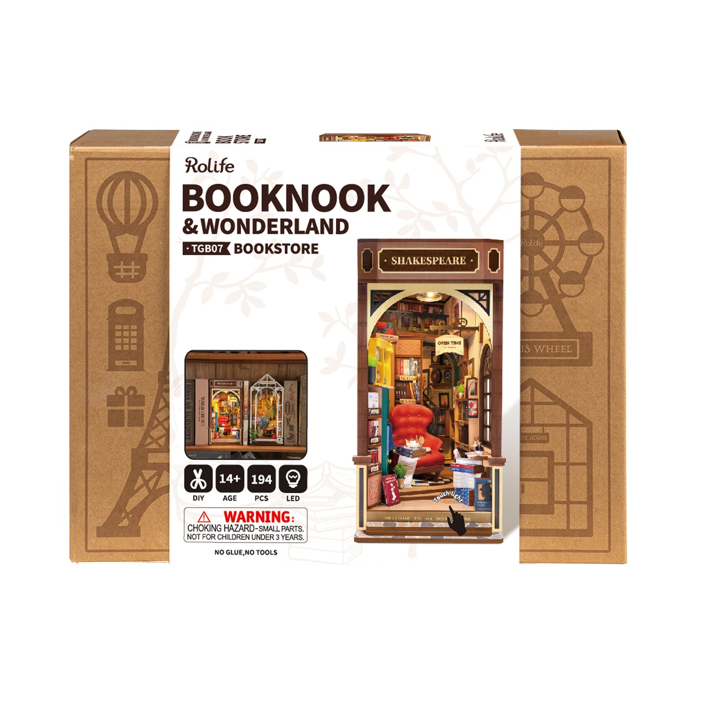 Hands Craft DIY Miniature Book Nook Kit | Bookstore