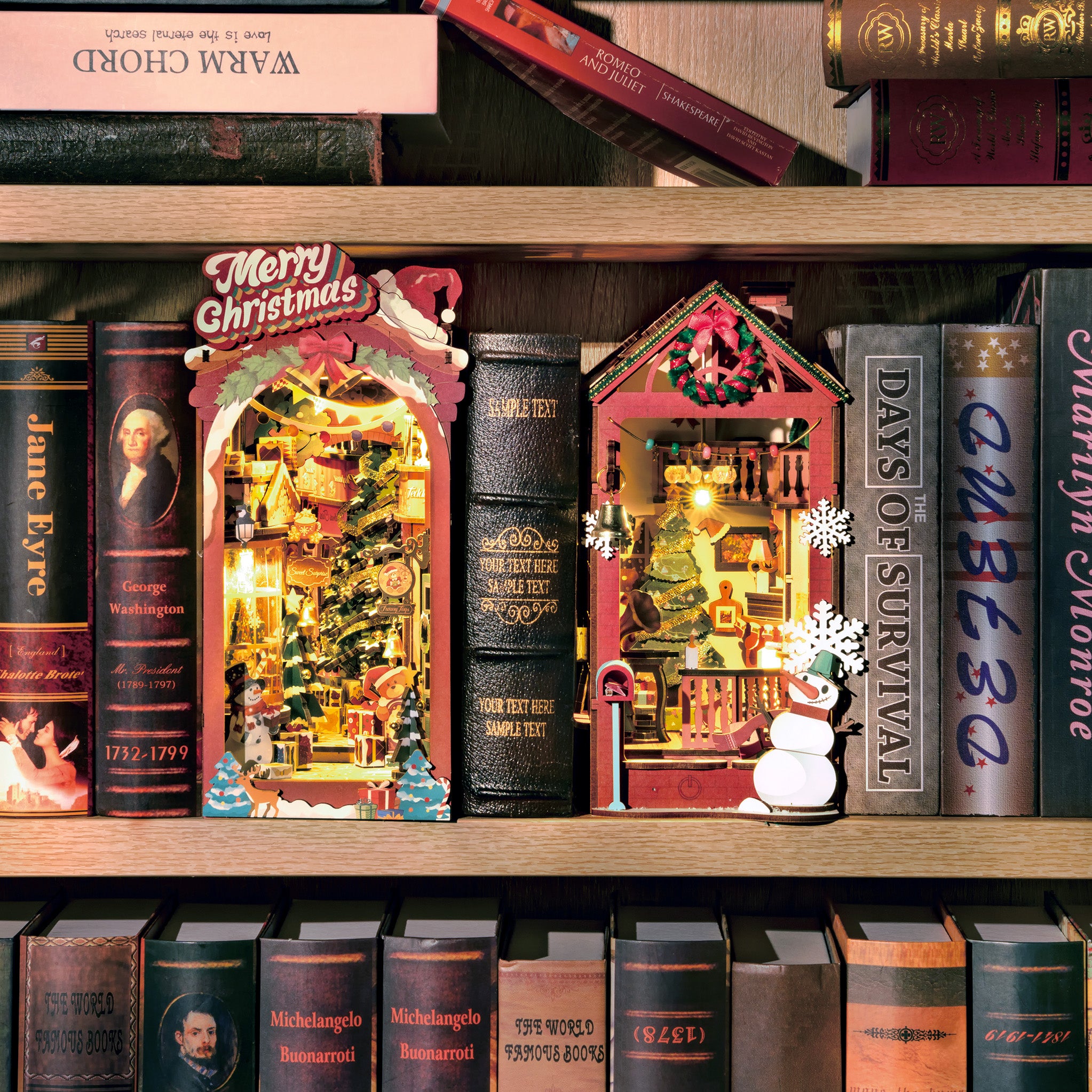 Hands Craft DIY Miniature Book Nook Kit | Christmas Street