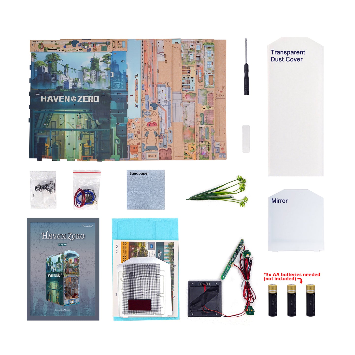 Hands Craft DIY Miniature Book Nook Kit | Haven Zero w/ Dust Cover