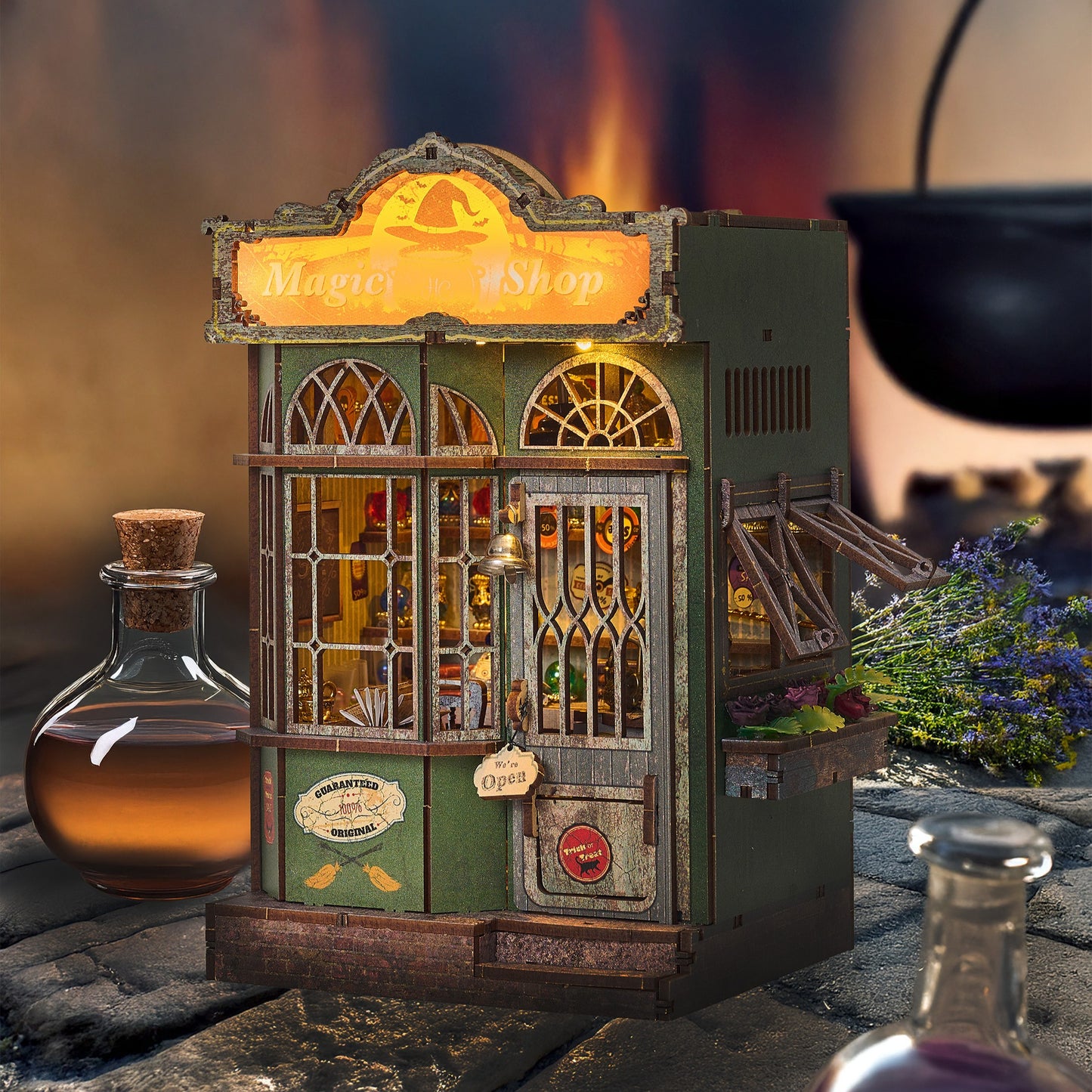 Hands Craft DIY Miniature Book Nook Kit | Magic Shop