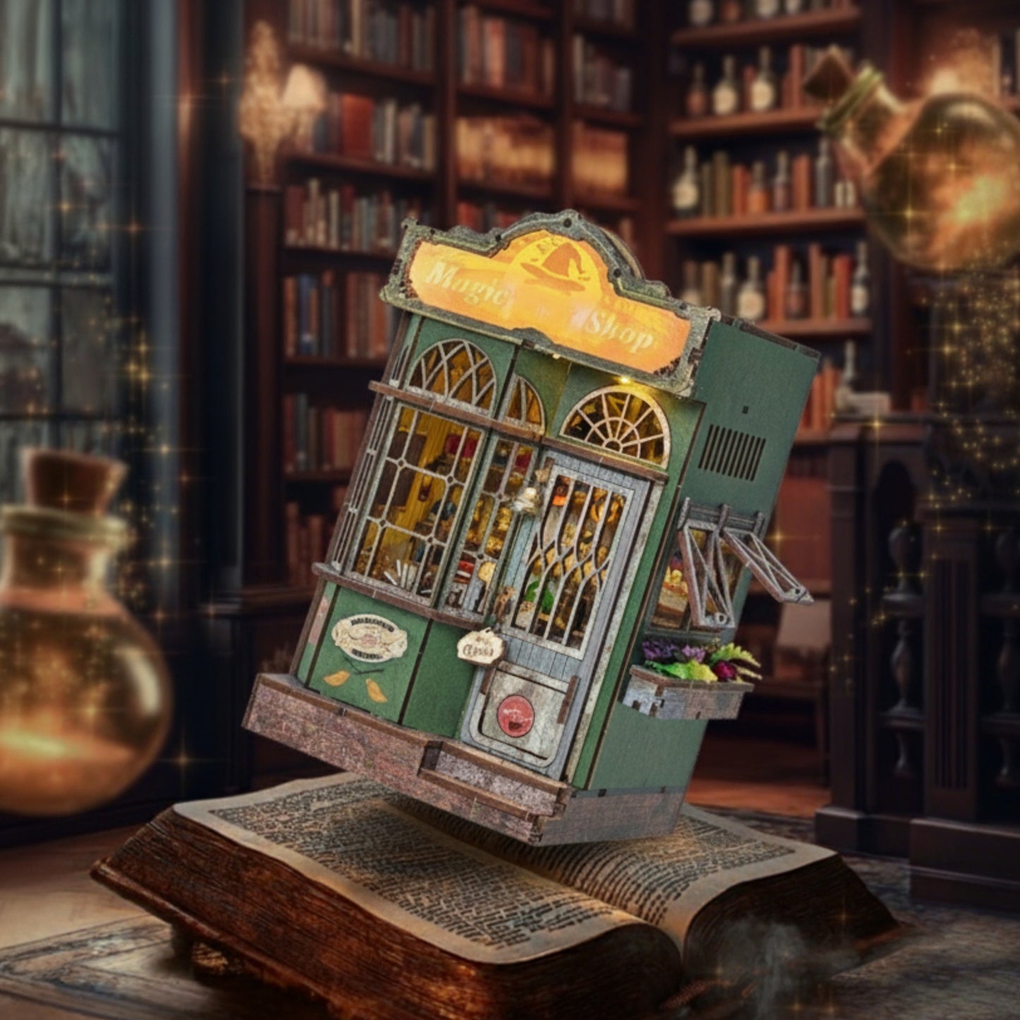 Hands Craft DIY Miniature Book Nook Kit | Magic Shop