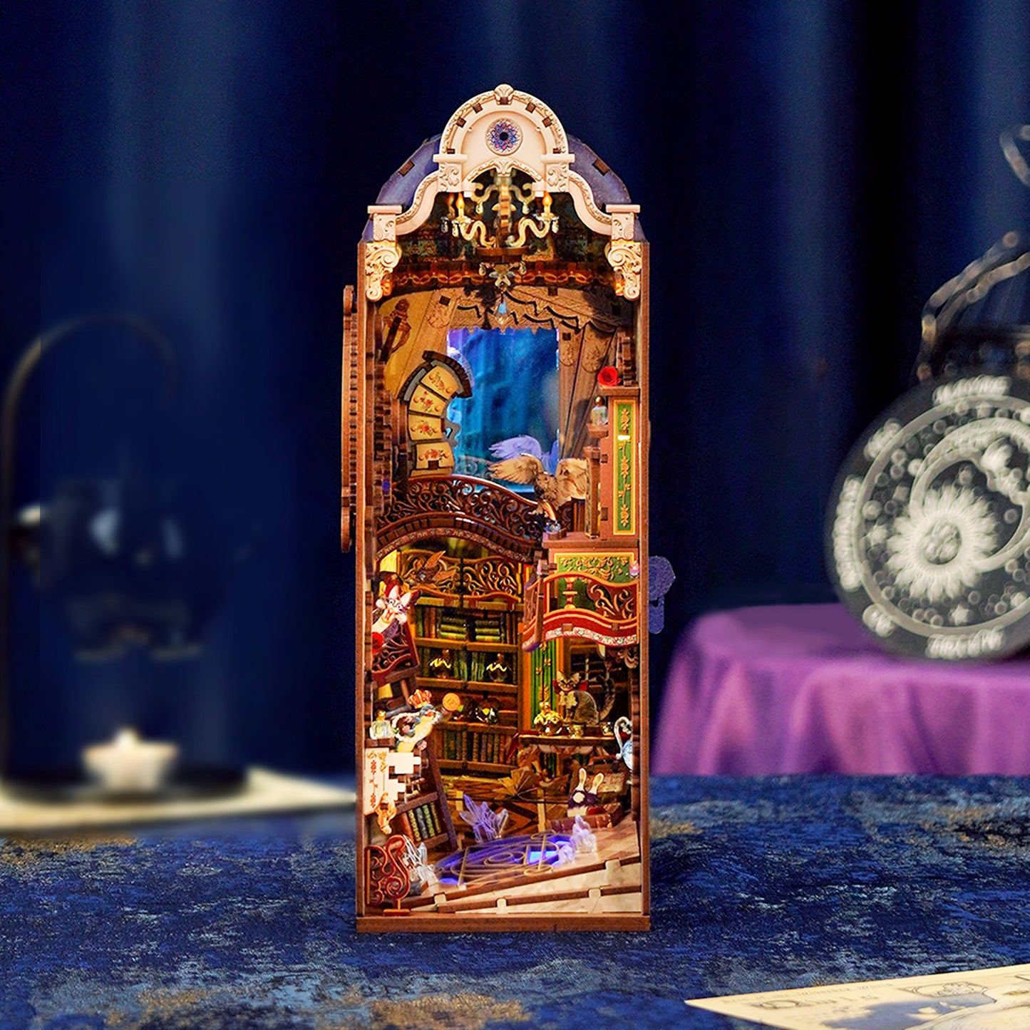 Hands Craft DIY Miniature Book Nook Kit | Magical Library