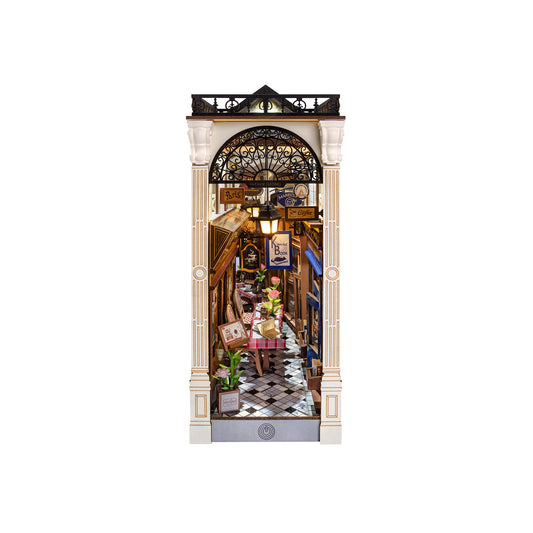 Hands Craft DIY Miniature Book Nook Kit | Paris Arcade Date w/ Dust Cover