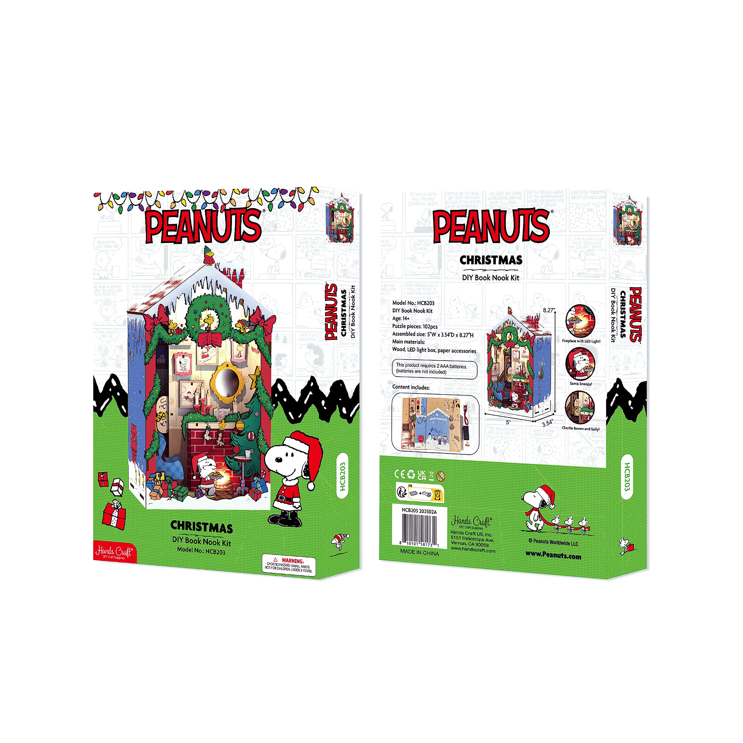 Hands Craft DIY Miniature Book Nook Kit | Peanuts® Christmas