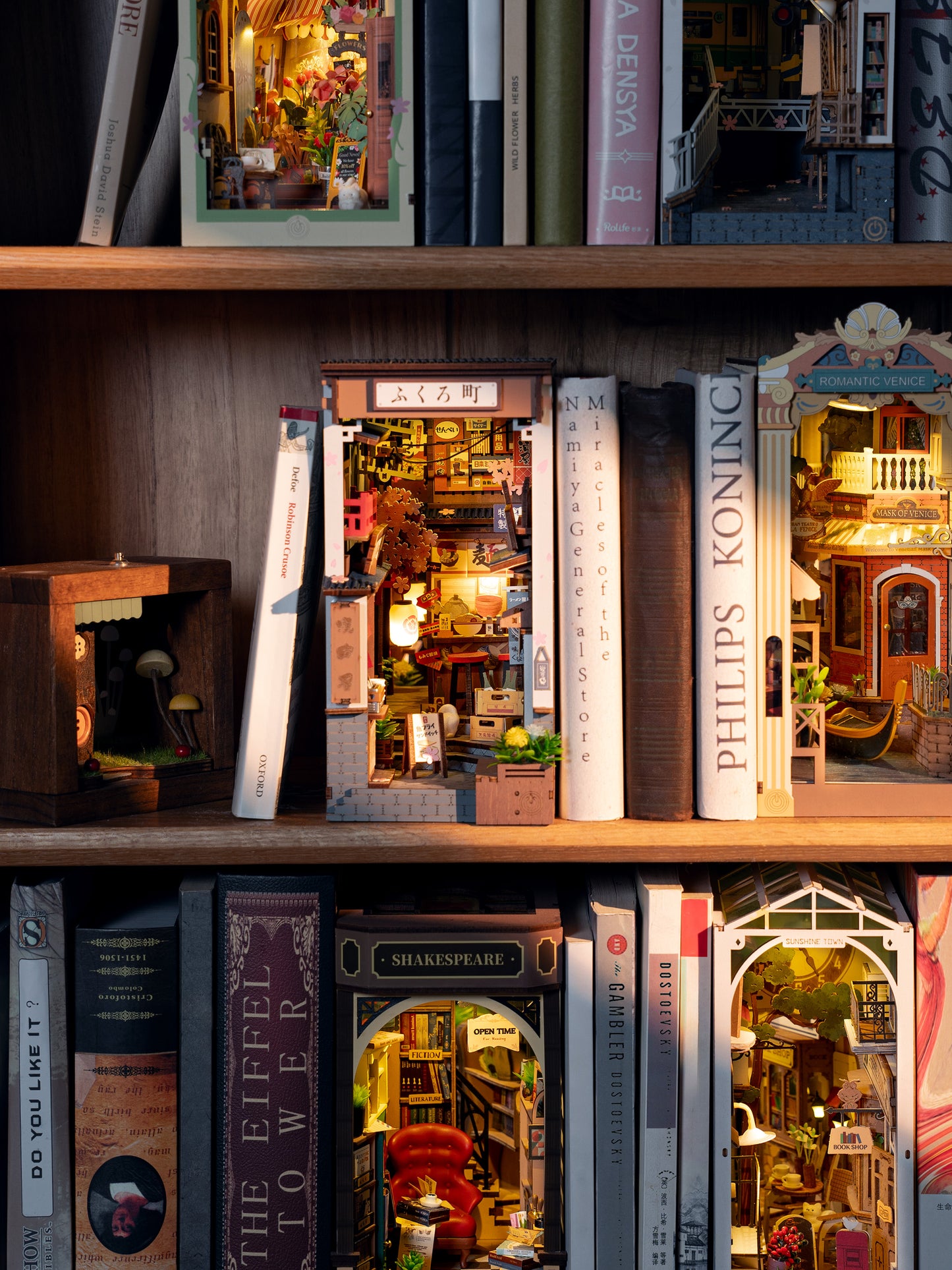 Hands Craft DIY Miniature Book Nook Kit | Sakura Wine Alley