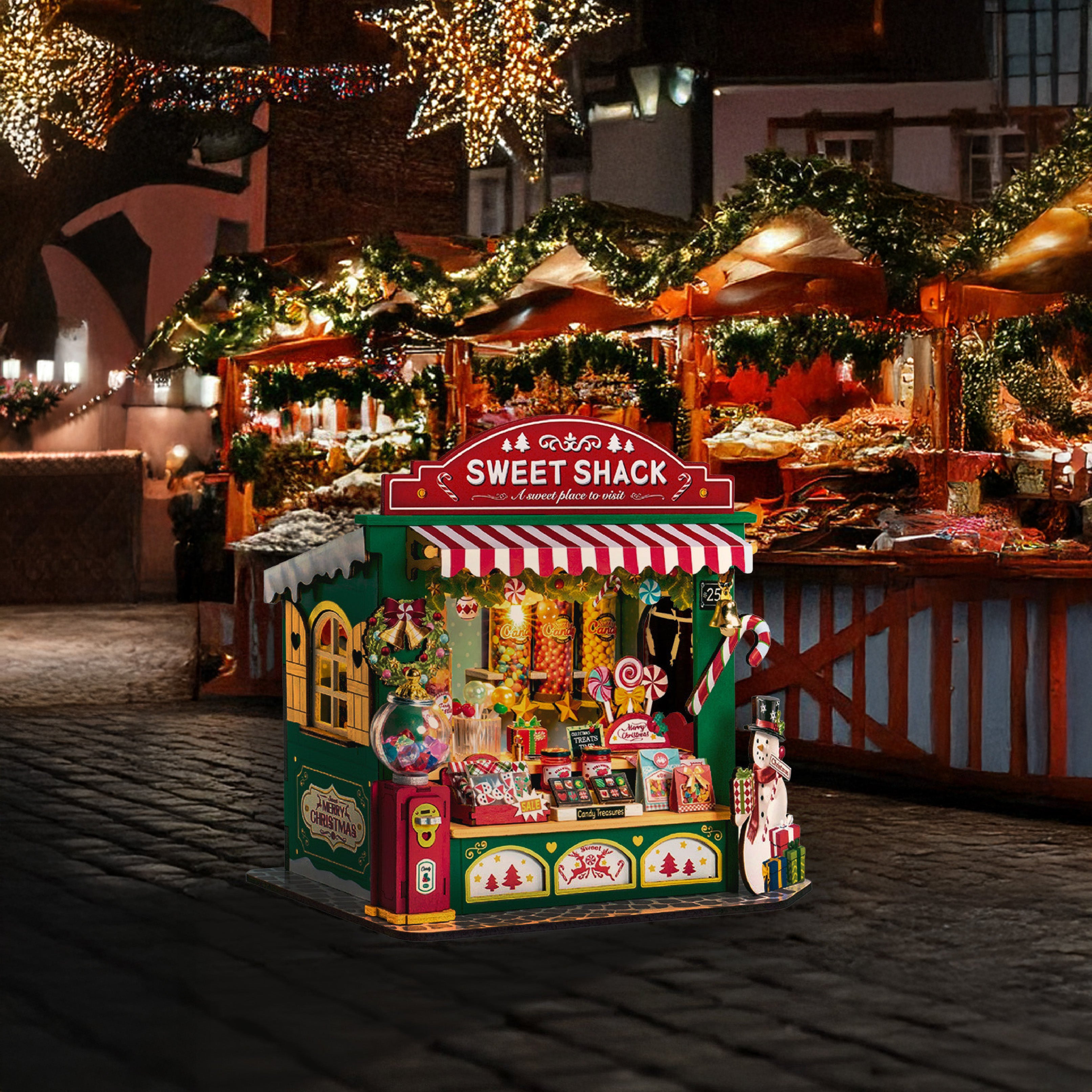 Hands Craft DIY Miniature House Kit | Christmas Candy Stand