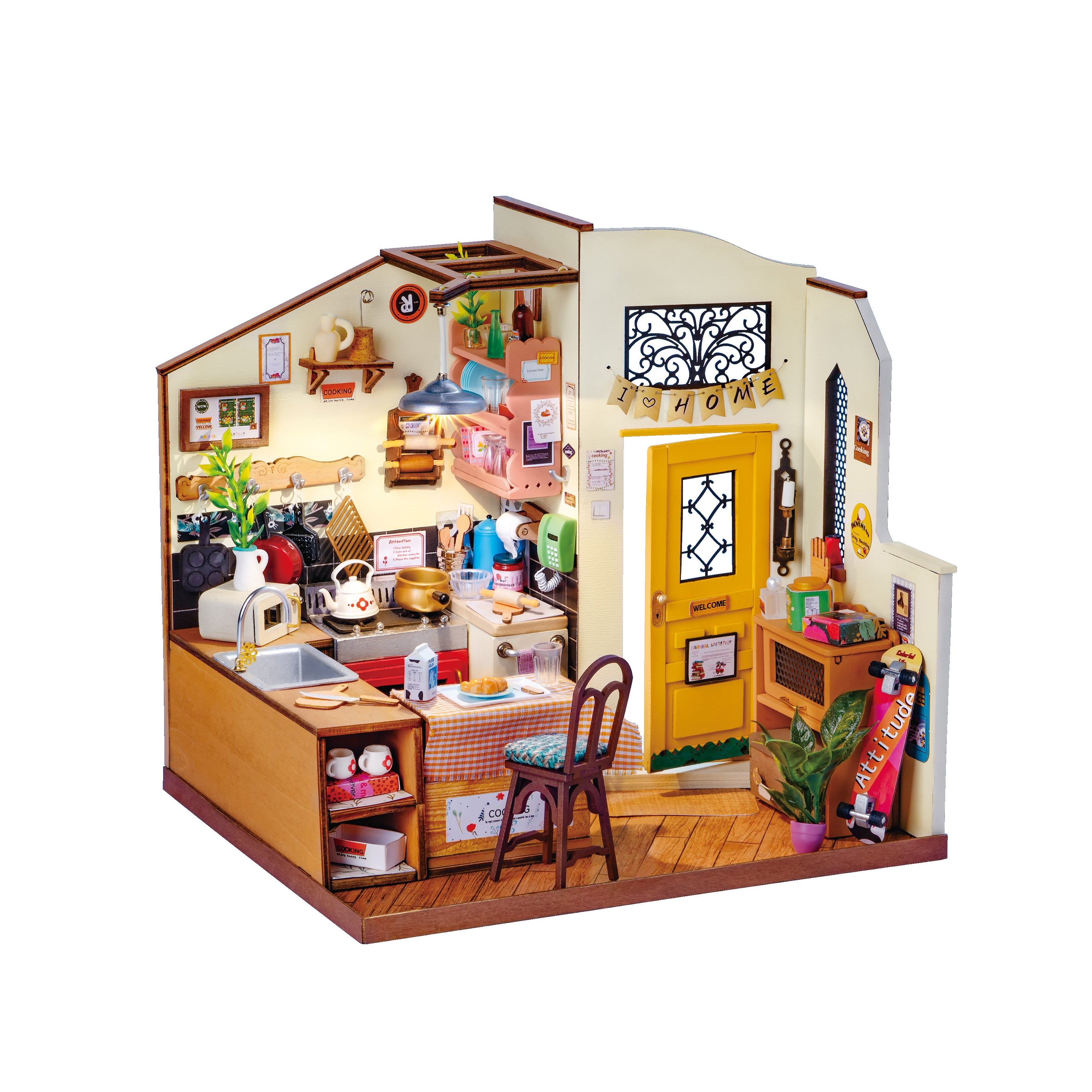 Hands Craft DIY Miniature House Kit | Cozy Kitchen