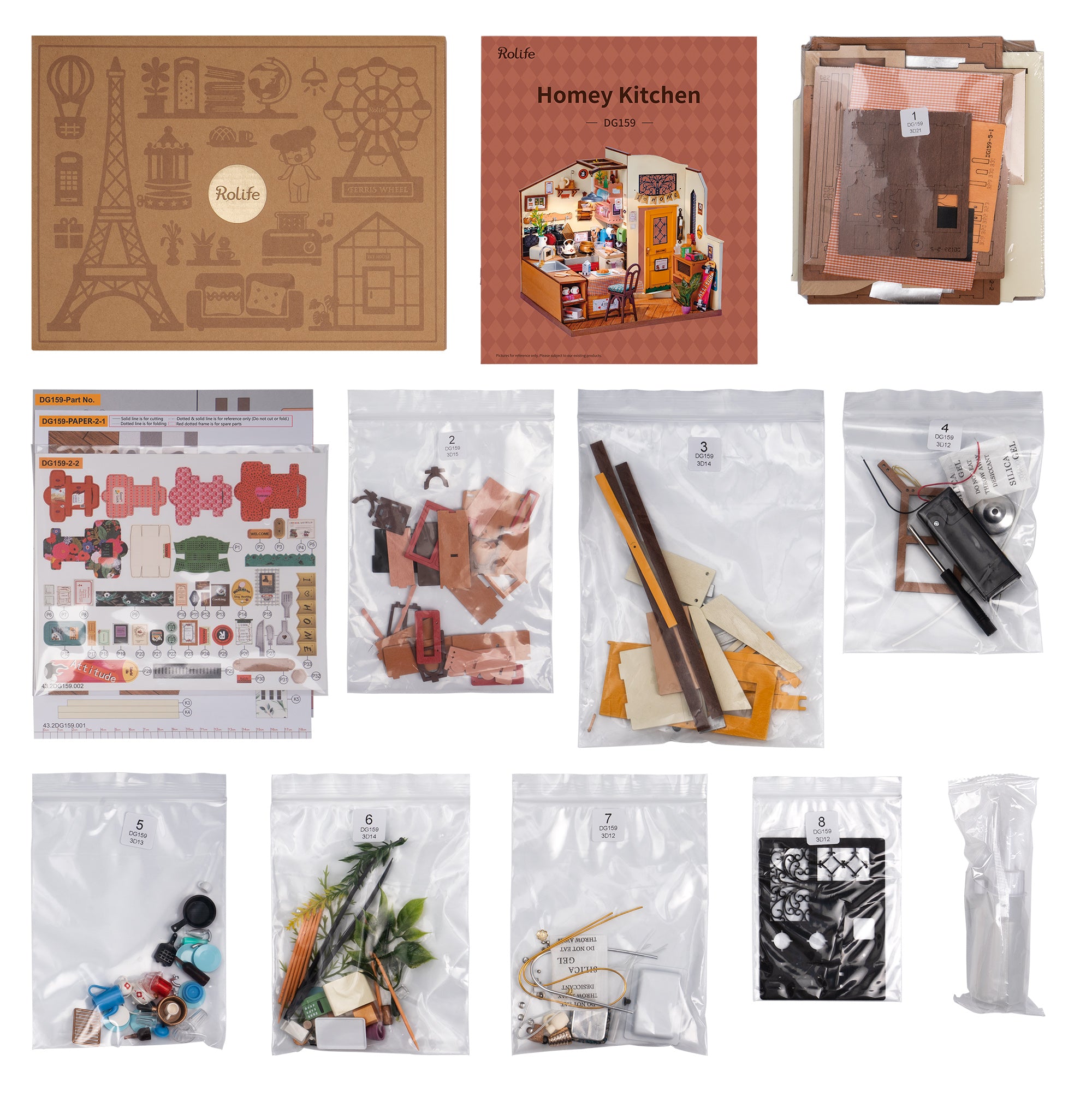 Hands Craft DIY Miniature House Kit | Cozy Kitchen