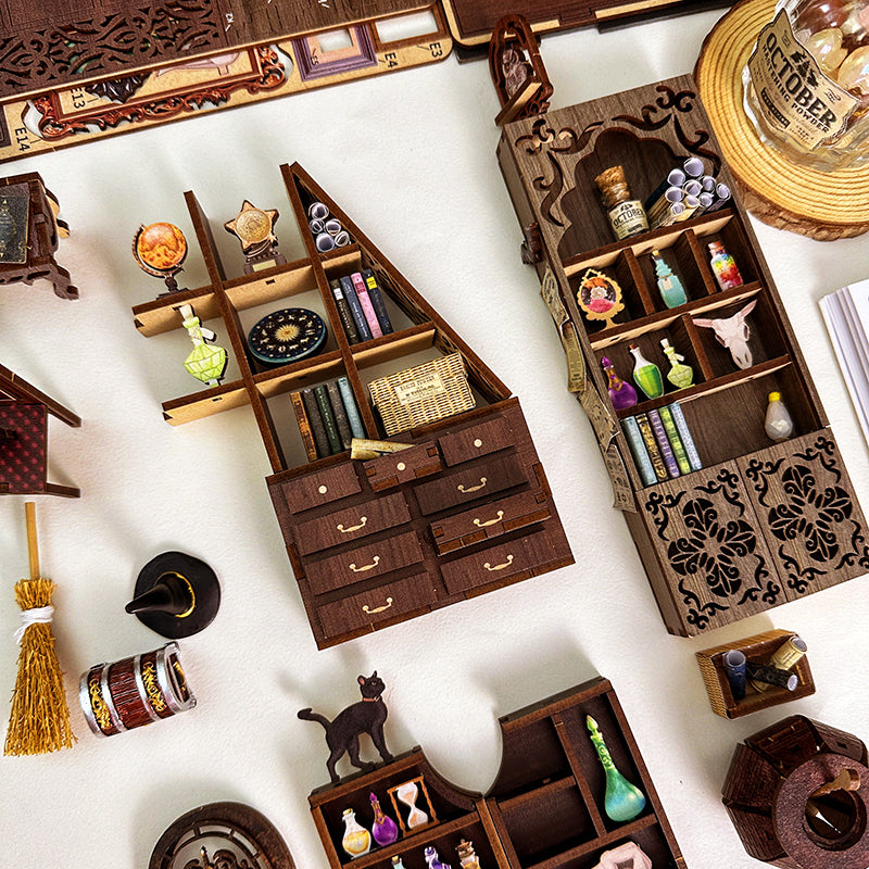 Hands Craft DIY Miniature Kit Book Nook | Magic Pharmacist w/ Dust Cover