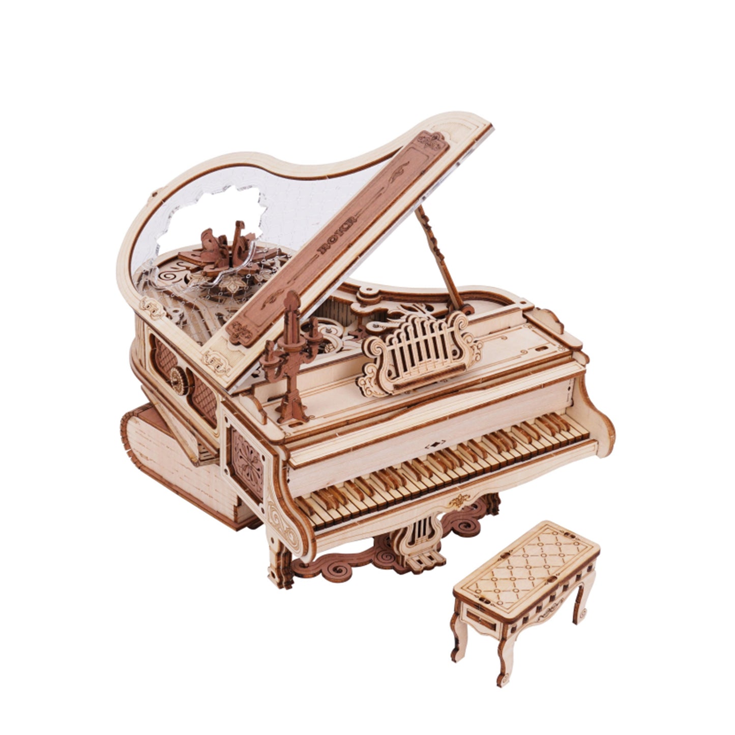 Hands Craft DIY Miniatures 3D Wooden Music Box Puzzle | Magic Piano