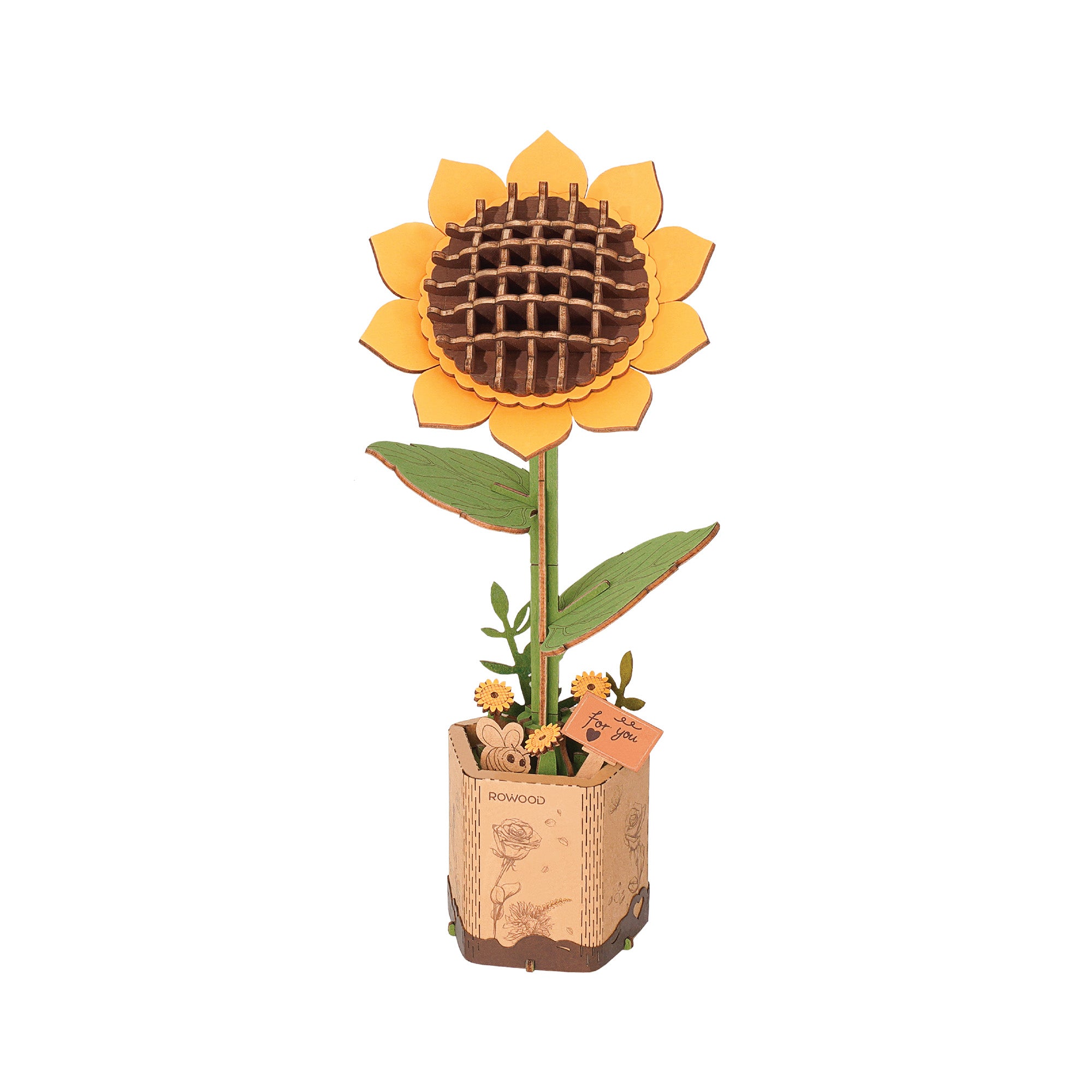Hands Craft DIY Miniatures 3D Wooden Puzzle | Flower Bundle