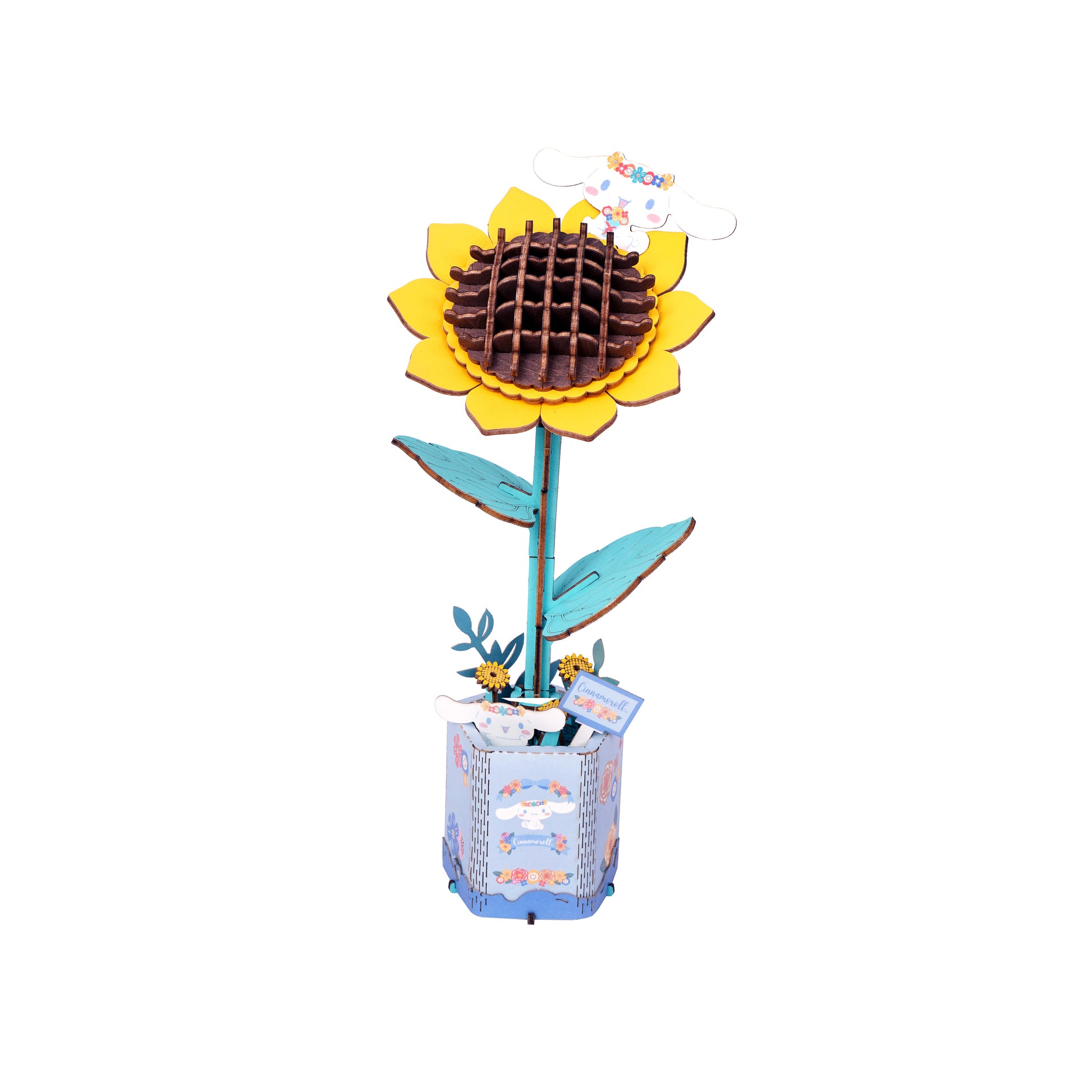 Hands Craft DIY Miniatures 3D Wooden Puzzle | Hello Kitty® and Friends Cinnamoroll Sunflower
