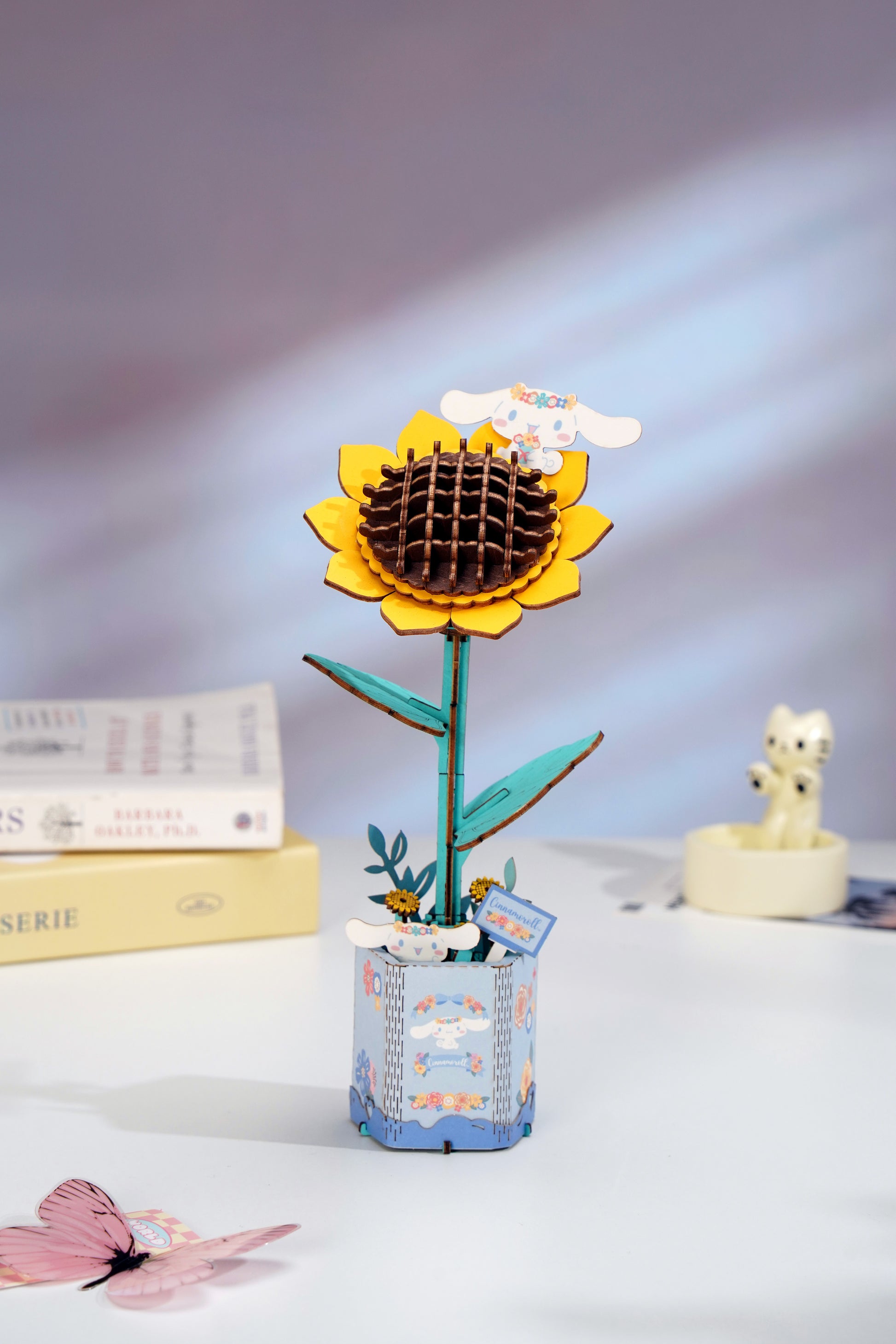 Hands Craft DIY Miniatures 3D Wooden Puzzle | Hello Kitty® and Friends Cinnamoroll Sunflower