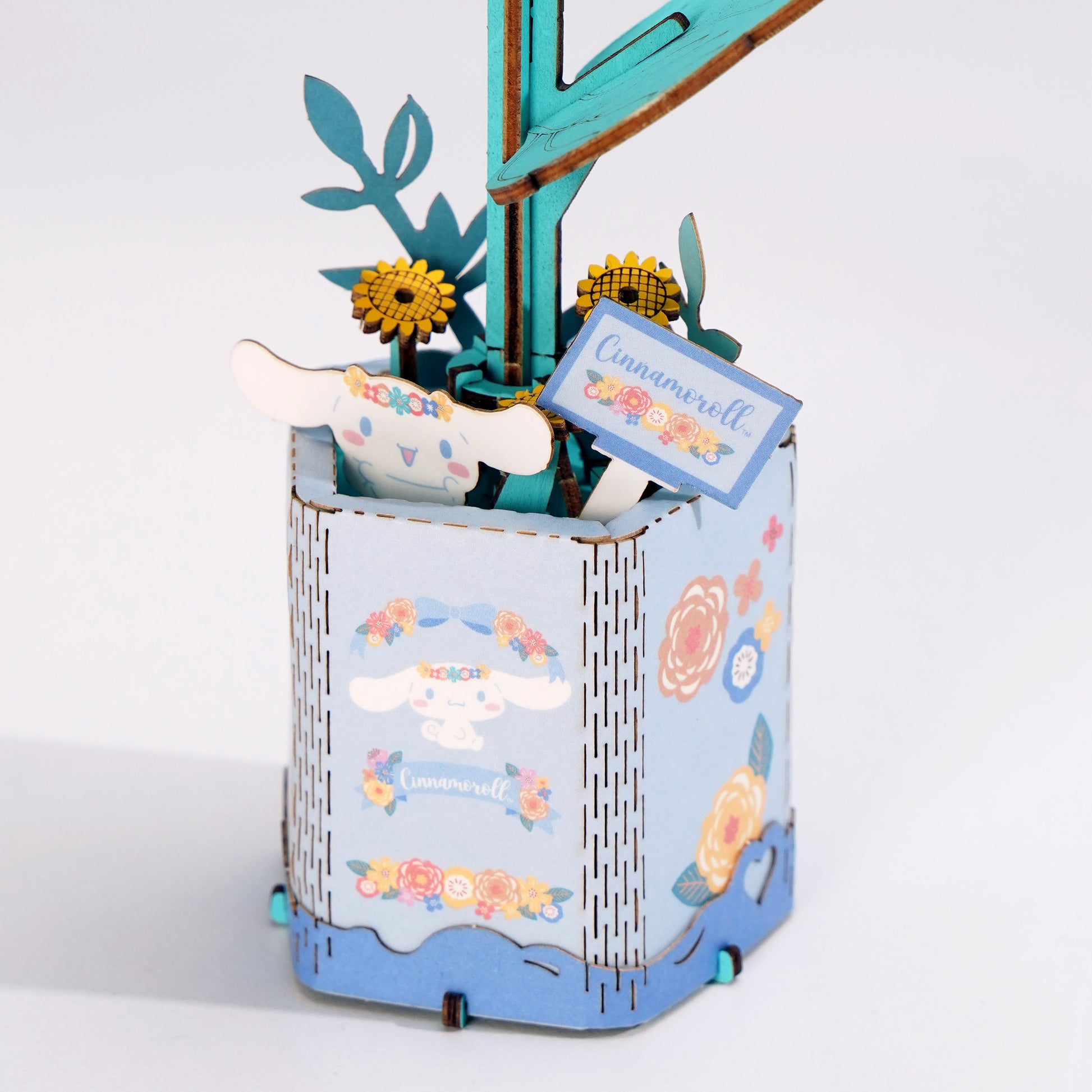 Hands Craft DIY Miniatures 3D Wooden Puzzle | Hello Kitty® and Friends Cinnamoroll Sunflower
