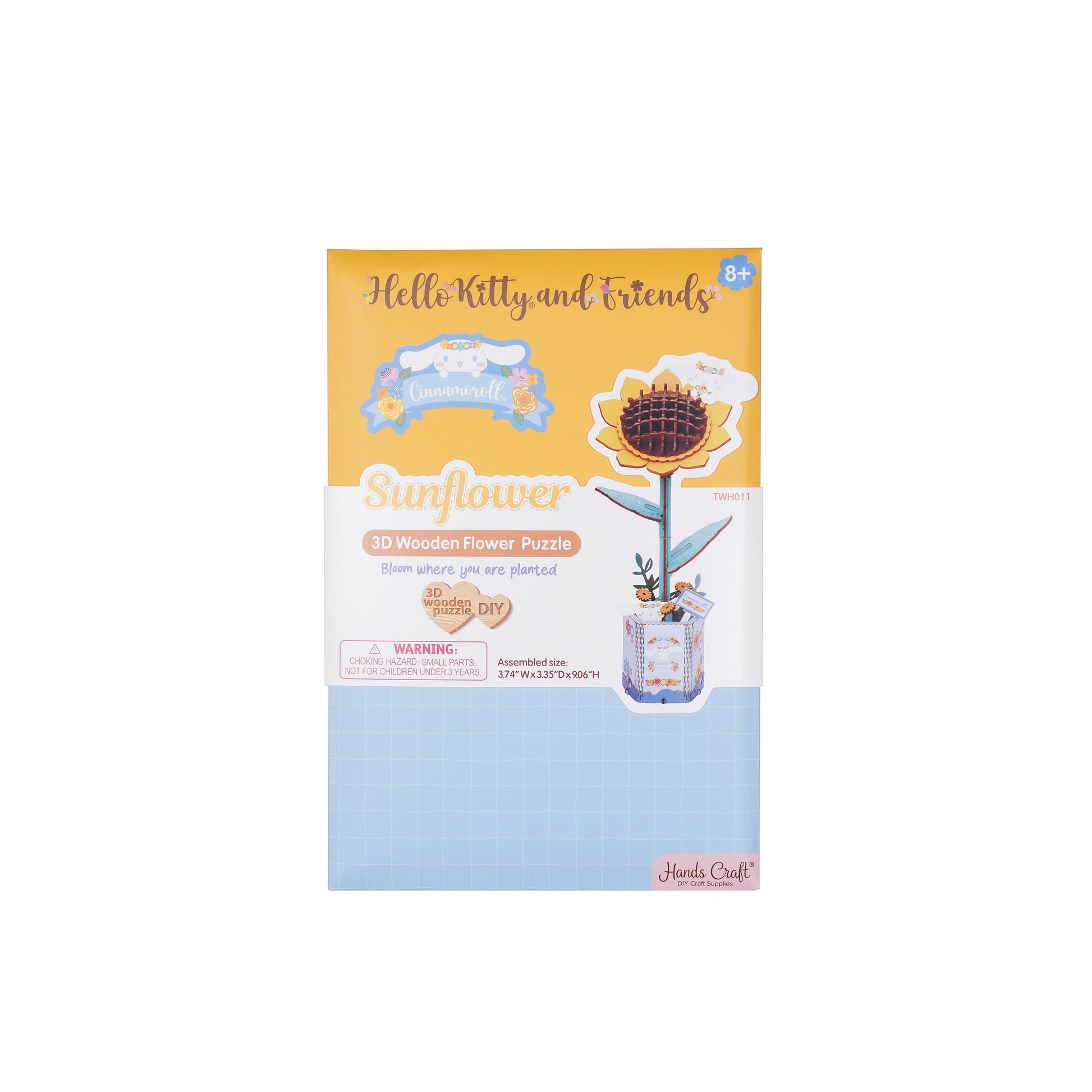 Hands Craft DIY Miniatures 3D Wooden Puzzle | Hello Kitty® and Friends Cinnamoroll Sunflower