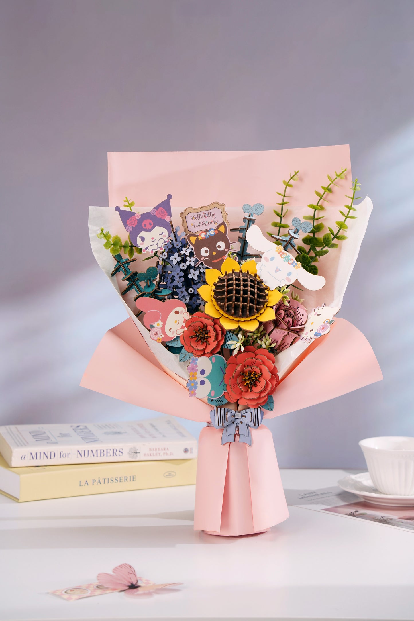 Hands Craft DIY Miniatures 3D Wooden Puzzle | Hello Kitty® and Friends Flower Bouquet
