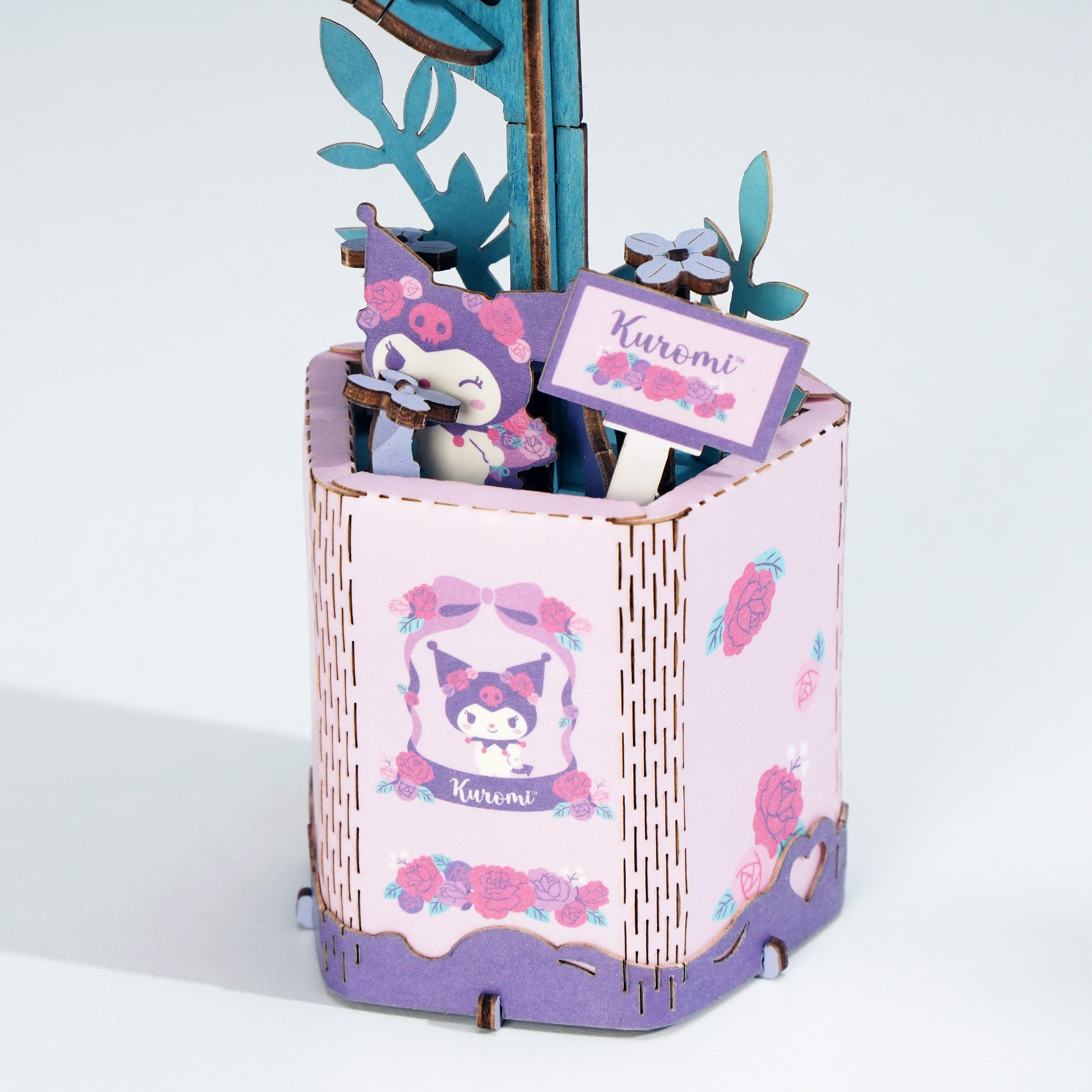 Hands Craft DIY Miniatures 3D Wooden Puzzle | Hello Kitty® and Friends Kuromi Lilac