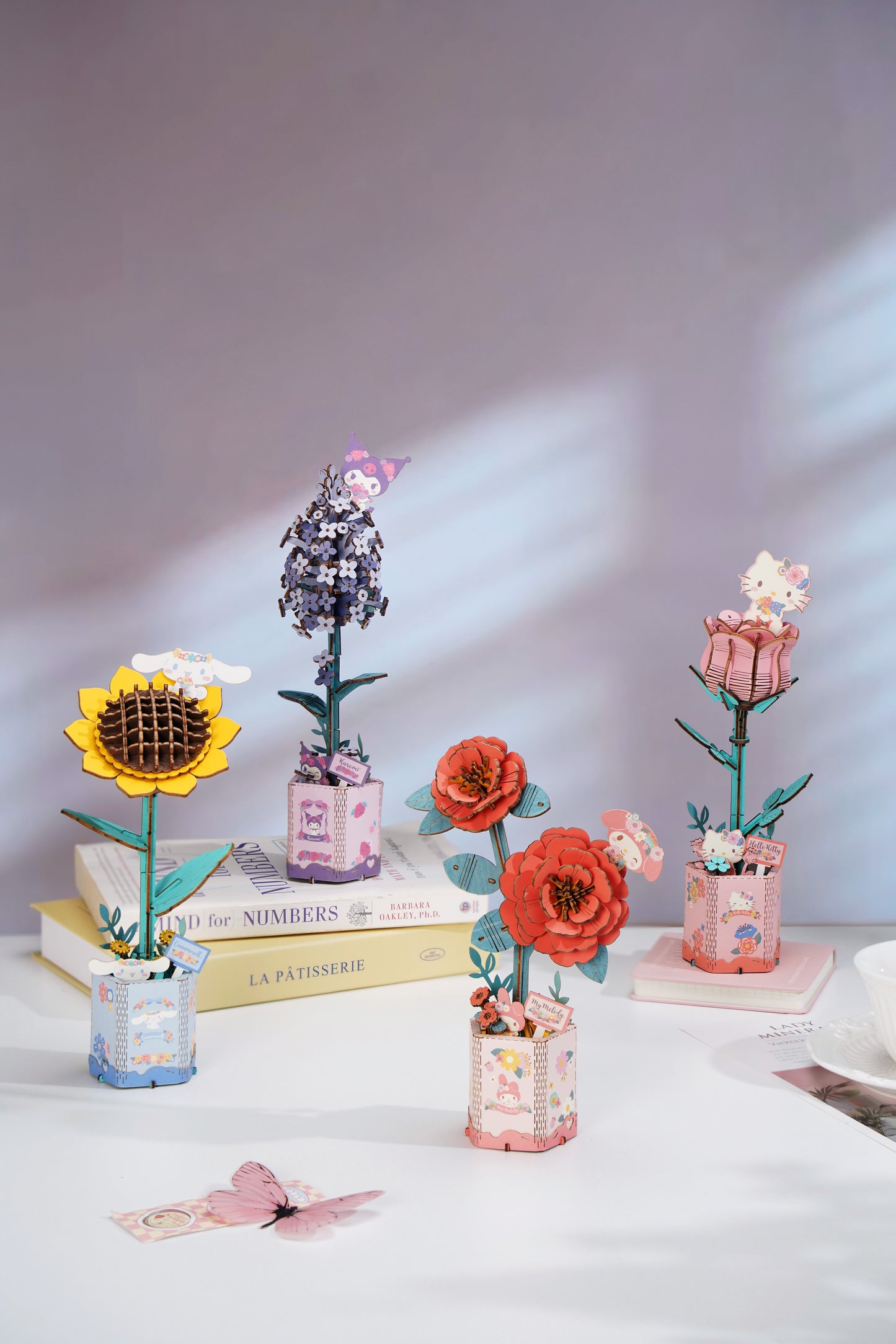 Hands Craft DIY Miniatures 3D Wooden Puzzle | Hello Kitty® and Friends My Melody Red Camellia