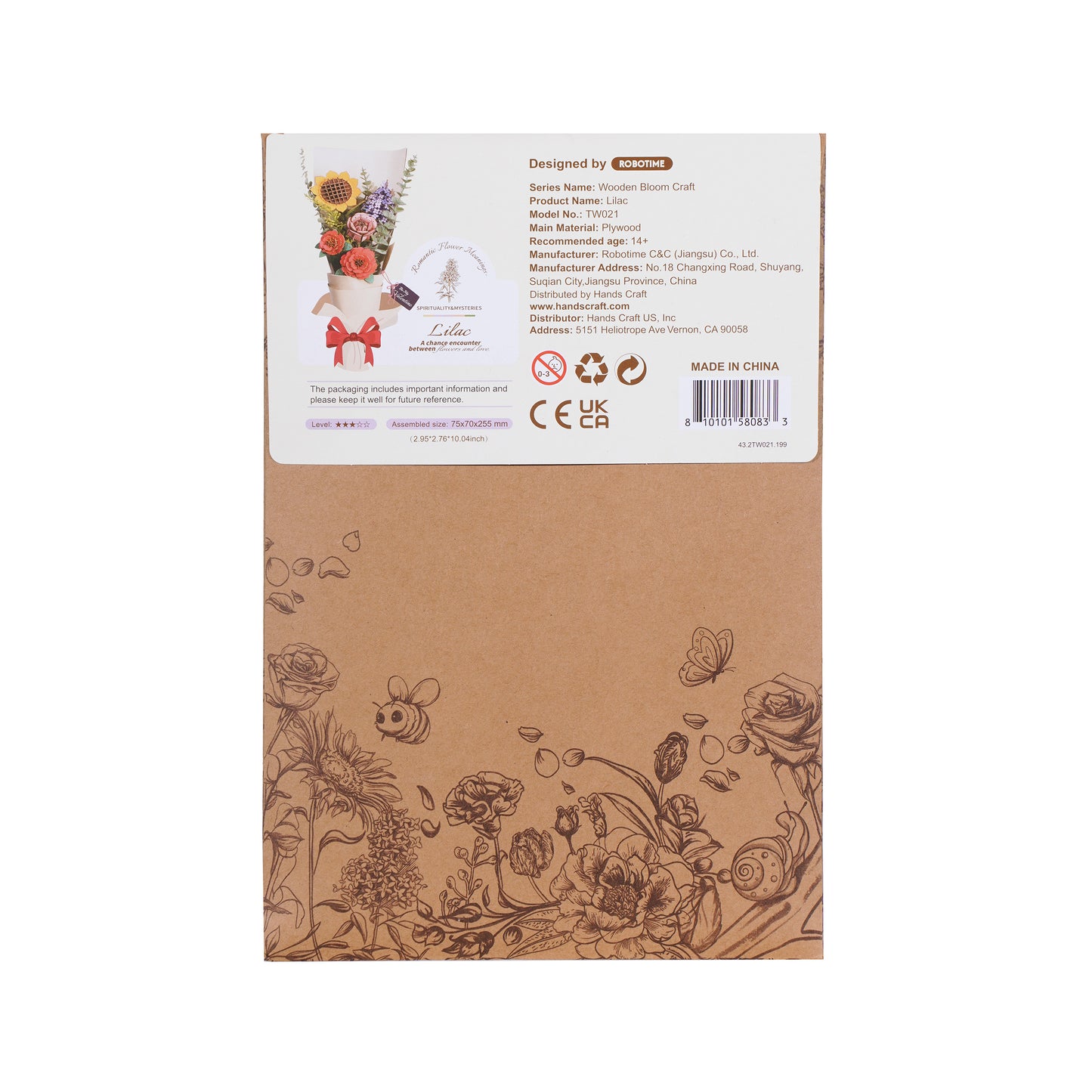 Hands Craft DIY Miniatures 3D Wooden Puzzle | Lilac