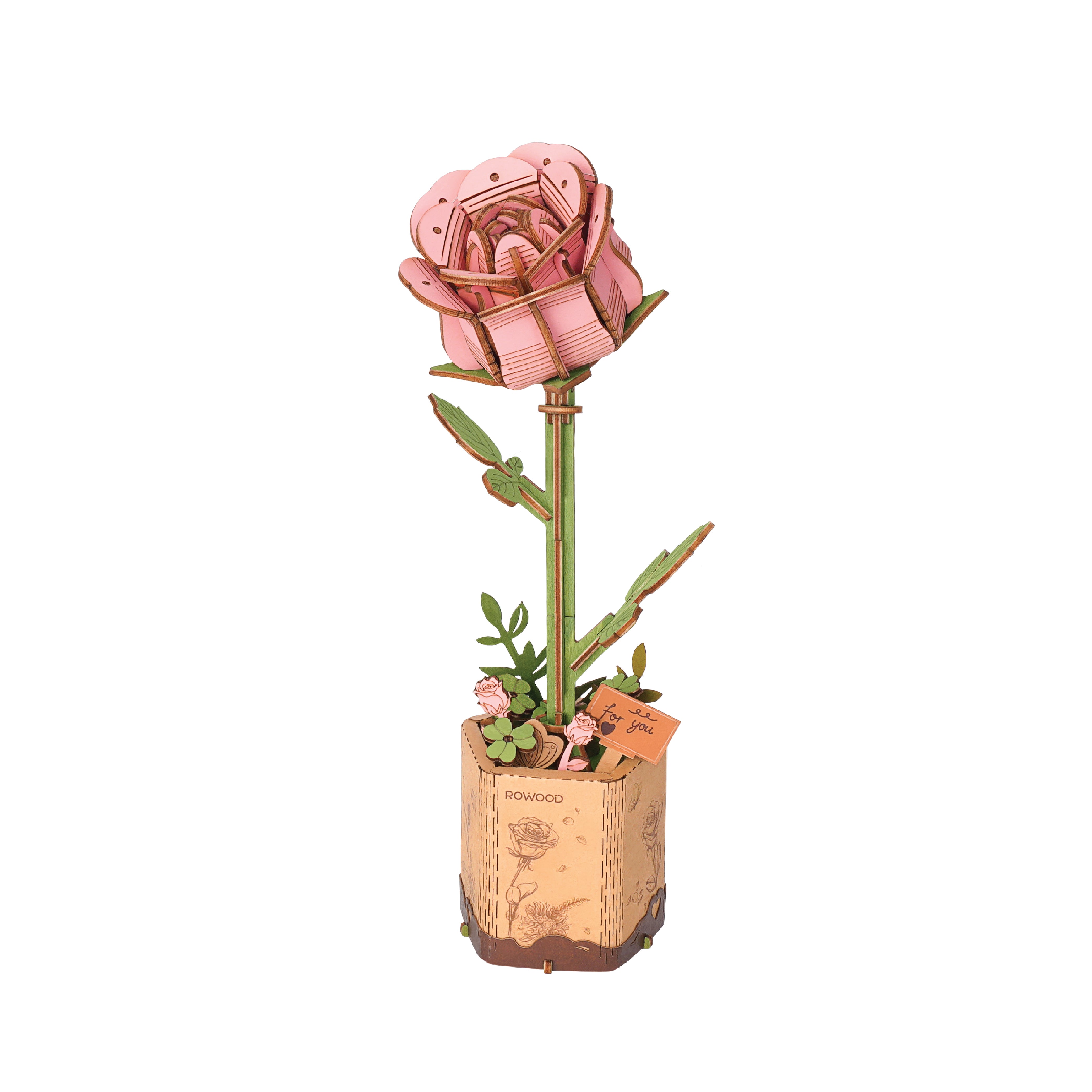 Hands Craft DIY Miniatures 3D Wooden Puzzle | Rose