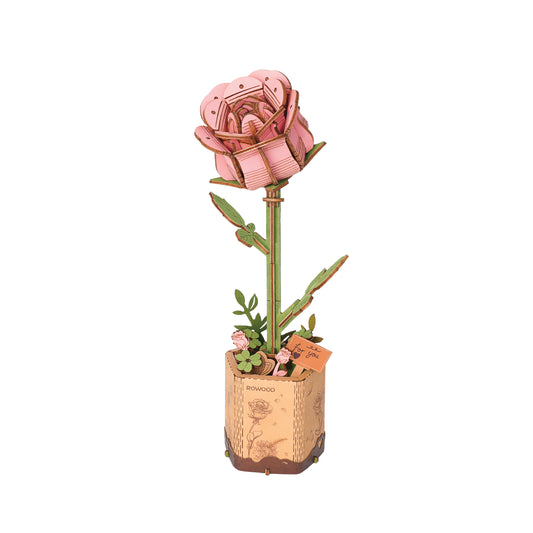 Hands Craft DIY Miniatures 3D Wooden Puzzle | Rose