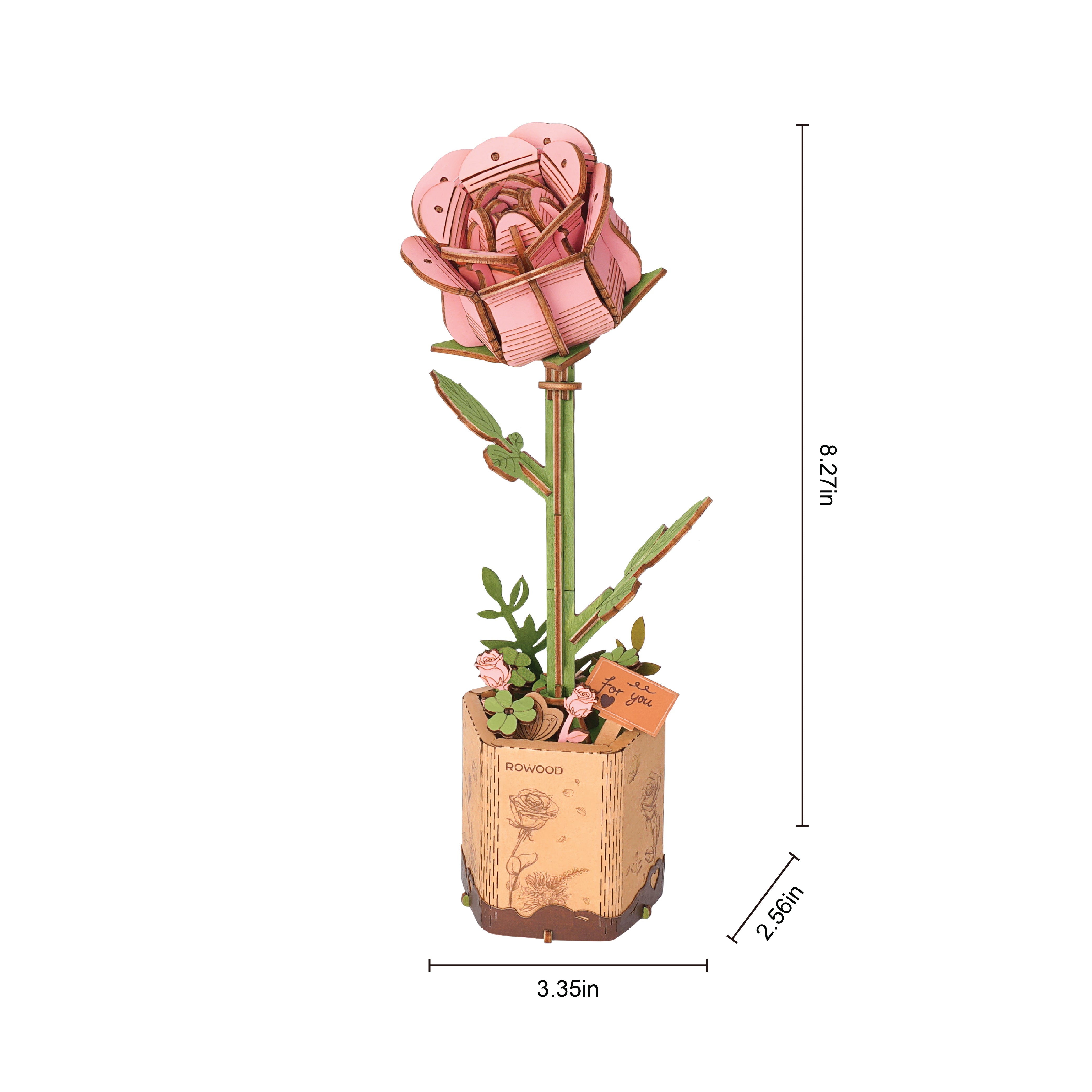 Hands Craft DIY Miniatures 3D Wooden Puzzle | Rose