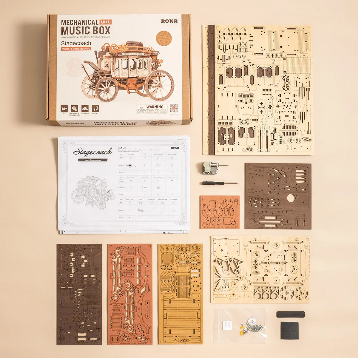 Hands Craft DIY Miniatures 3D Wooden Puzzle | Stagecoach