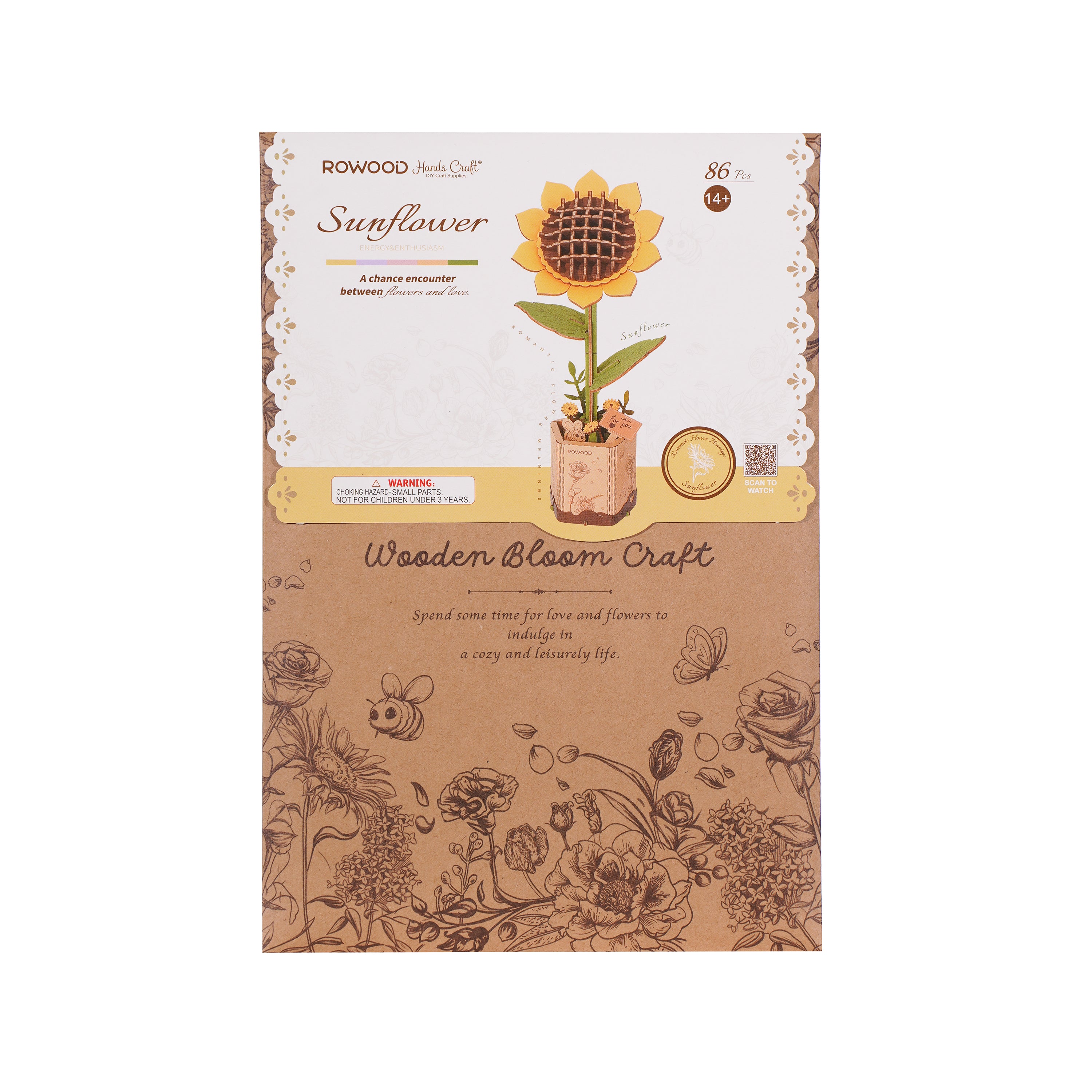 Hands Craft DIY Miniatures 3D Wooden Puzzle | Sunflower