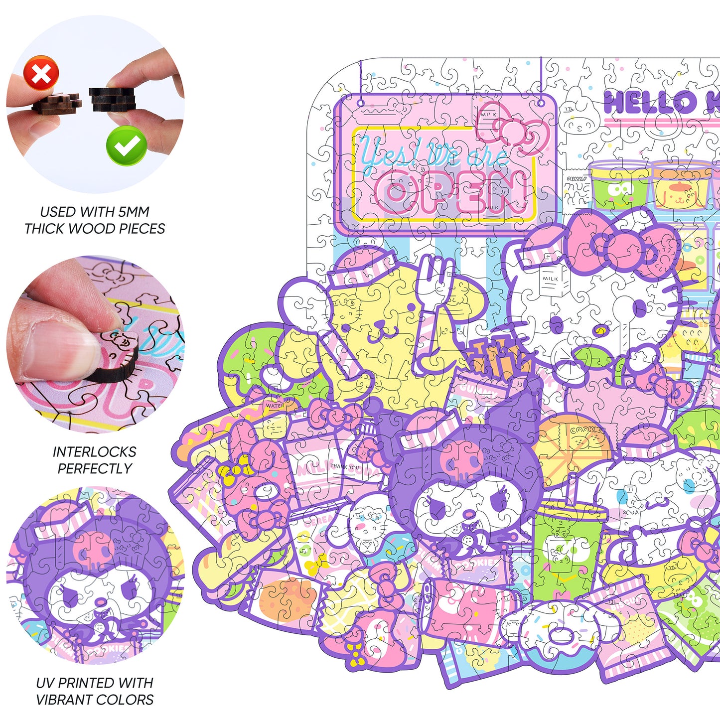 Hands Craft DIY Miniatures Jigsaw Puzzle | Hello Kitty® and Friends Snack Shop