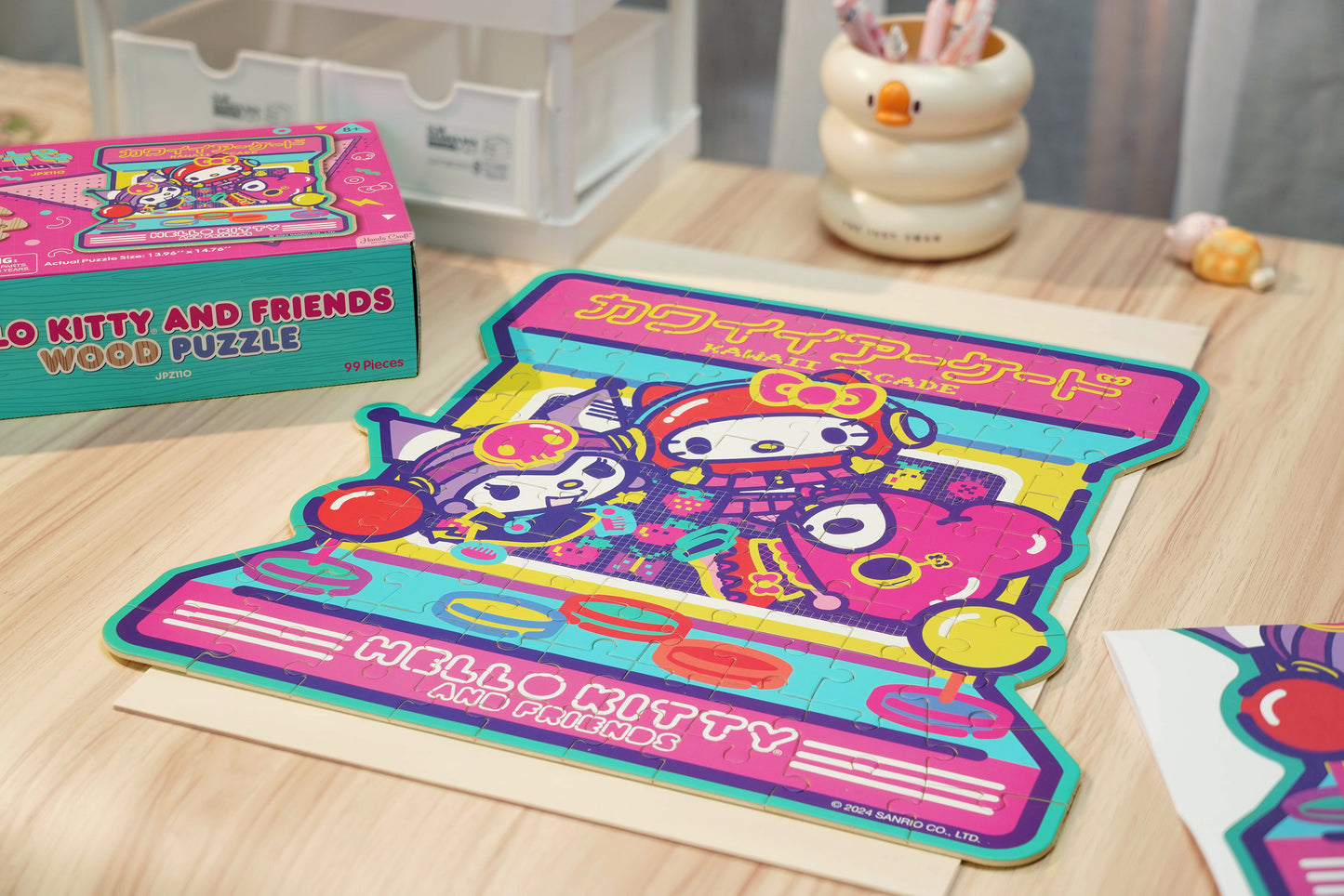 Hands Craft DIY Miniatures Wooden Jigsaw Puzzle | Hello Kitty® and Friends Kawaii Arcade