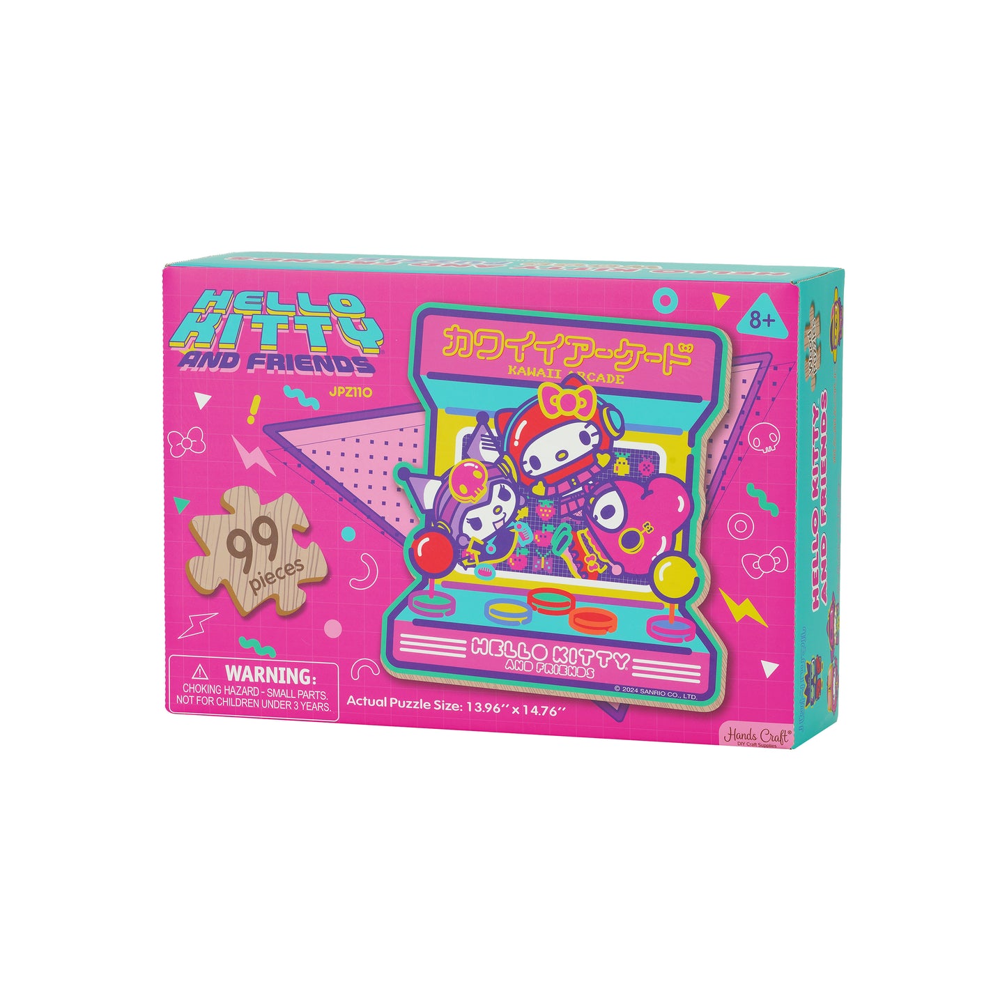 Hands Craft DIY Miniatures Wooden Jigsaw Puzzle | Hello Kitty® and Friends Kawaii Arcade