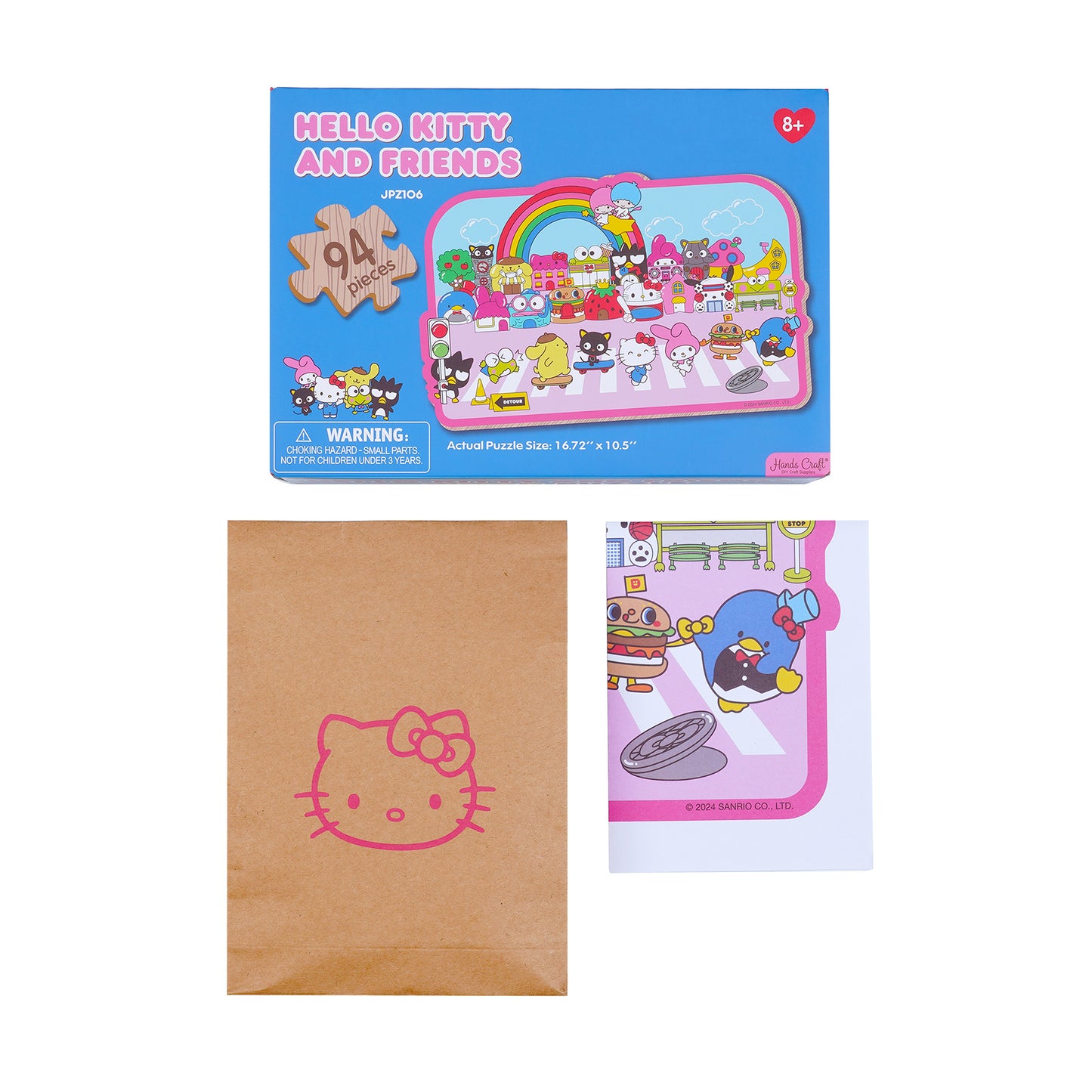 Hands Craft DIY Miniatures Wooden Jigsaw Puzzle | Hello Kitty® and Friends Street with Shops
