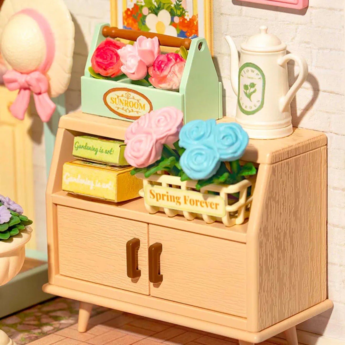 Hands Craft DIY Stackable Miniature House | Blooming Tea Garden