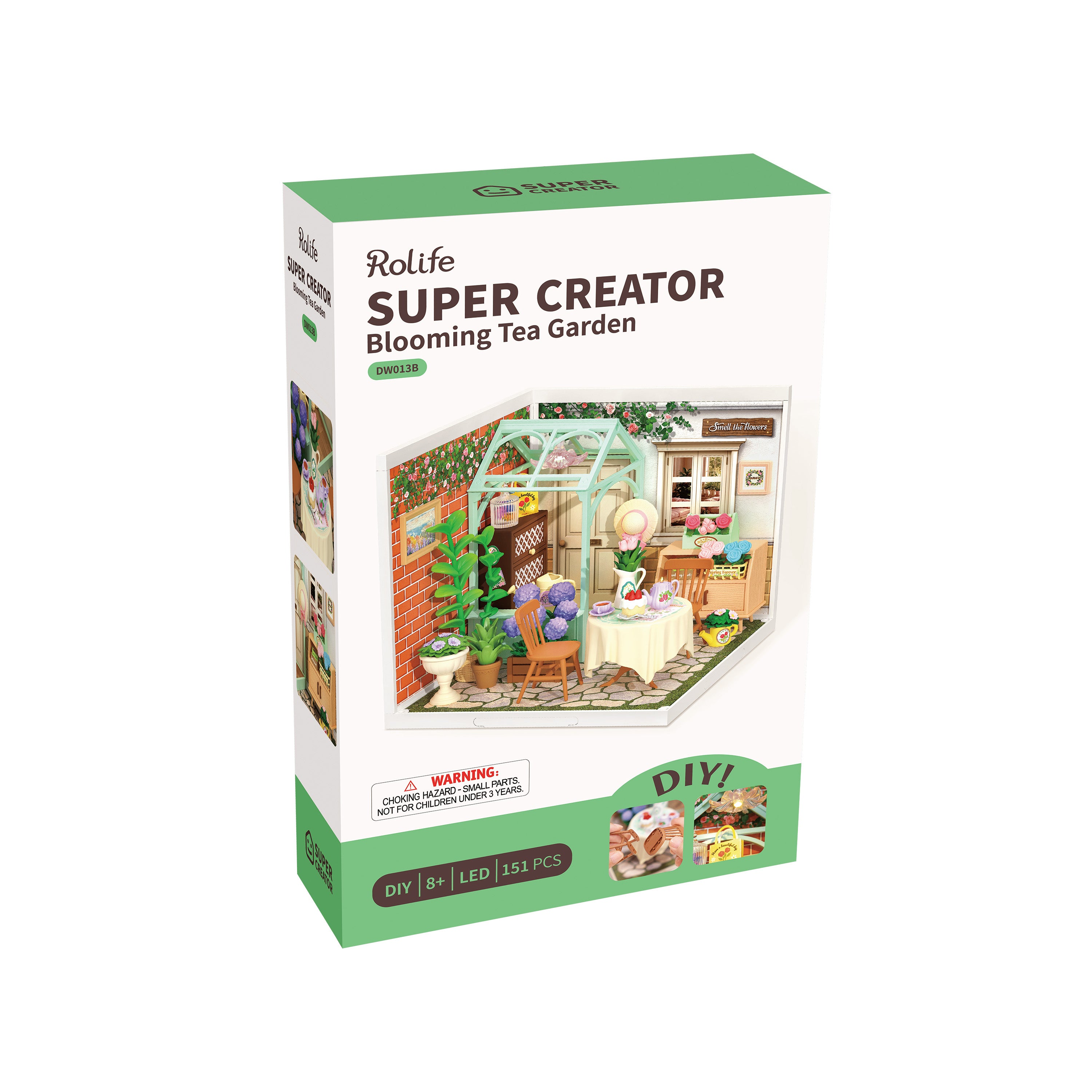 Hands Craft DIY Stackable Miniature House | Blooming Tea Garden