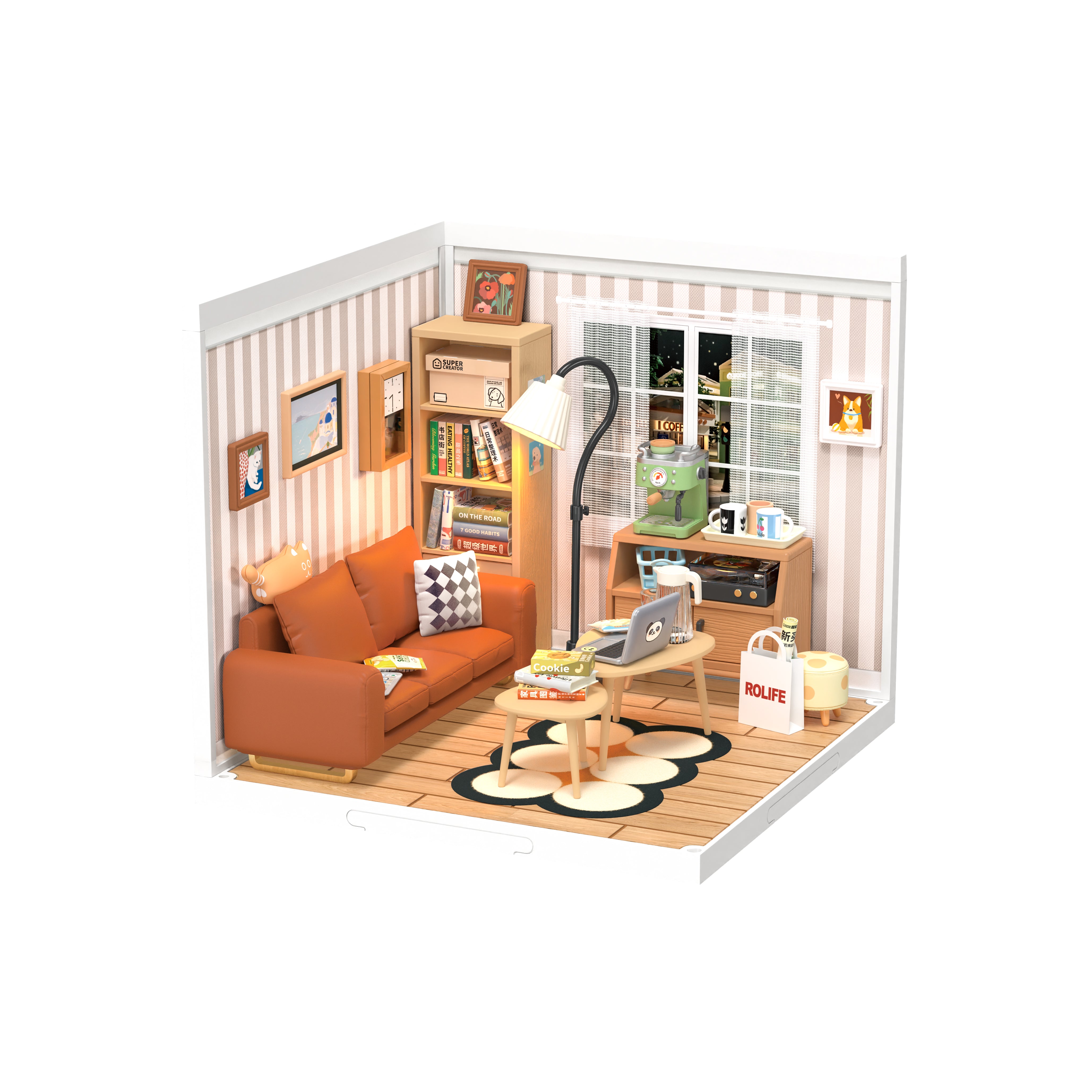 Hands Craft DIY Stackable Miniature House | Cozy Living Lounge