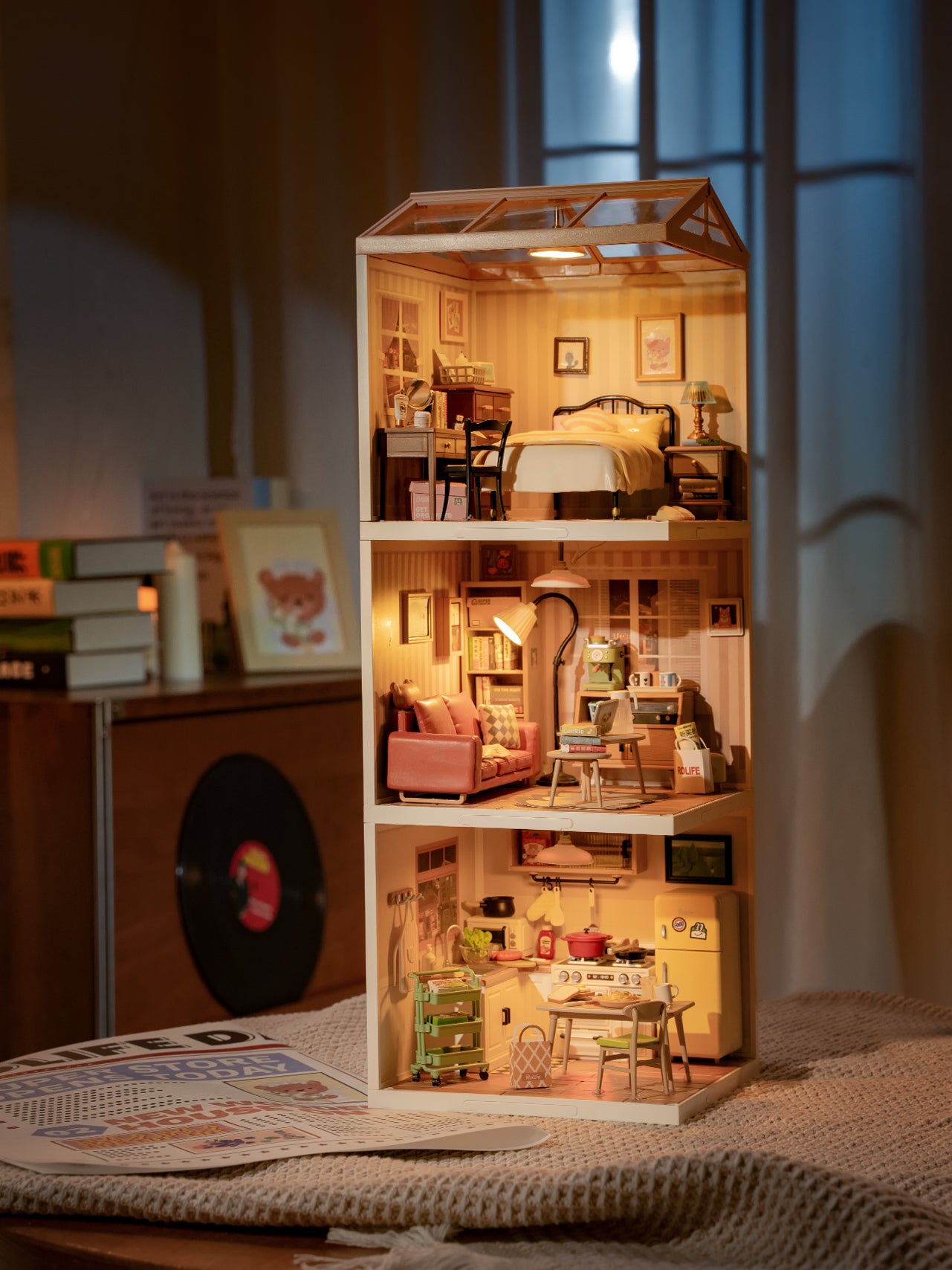 Hands Craft DIY Stackable Miniature House | Cozy Living Lounge