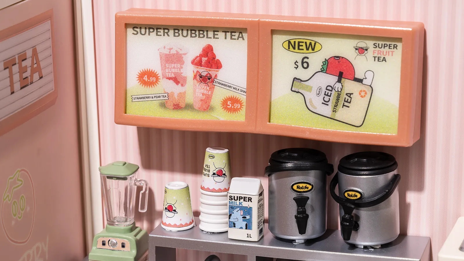 Hands Craft DIY Stackable Miniature House | Double Joy Bubble Tea