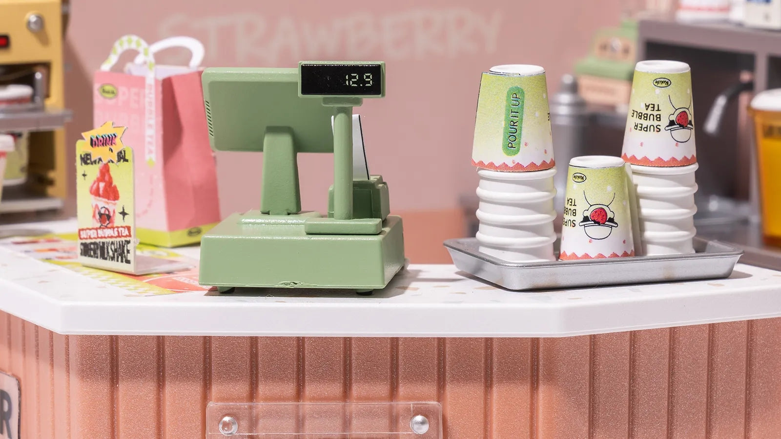 Hands Craft DIY Stackable Miniature House | Double Joy Bubble Tea