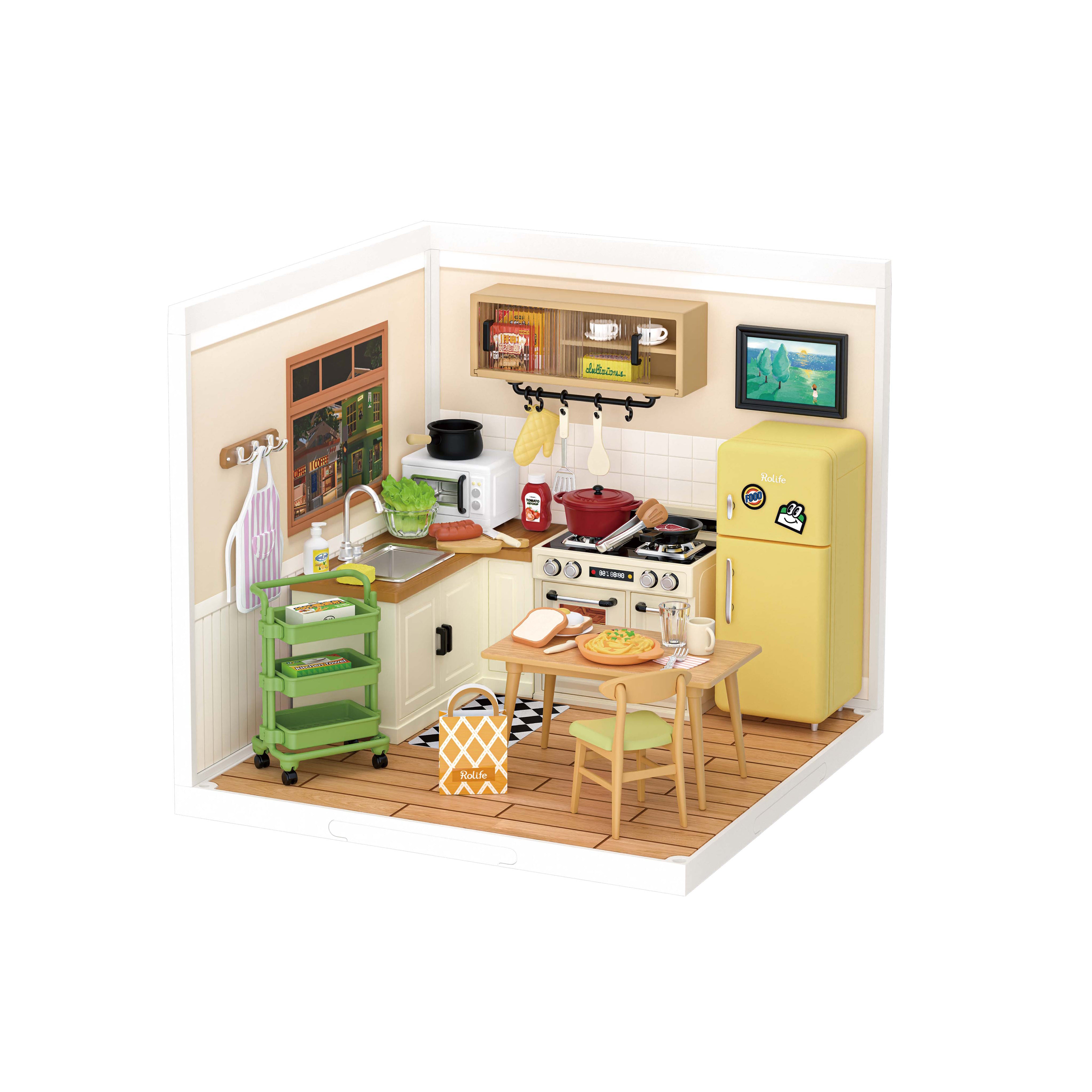 Hands Craft DIY Stackable Miniature House | Happy Meals Kitchen